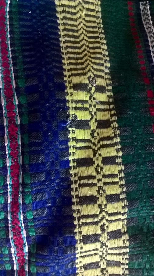 Tkanina dekoracyjna z wzorem kostkowym, opoczyńskie