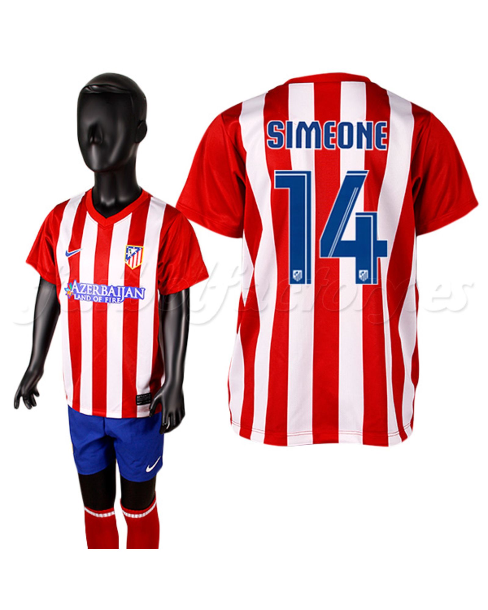 Equipación Atletico de Madrid 1ª  Simeone 2013/2014 - Fútbol Factory