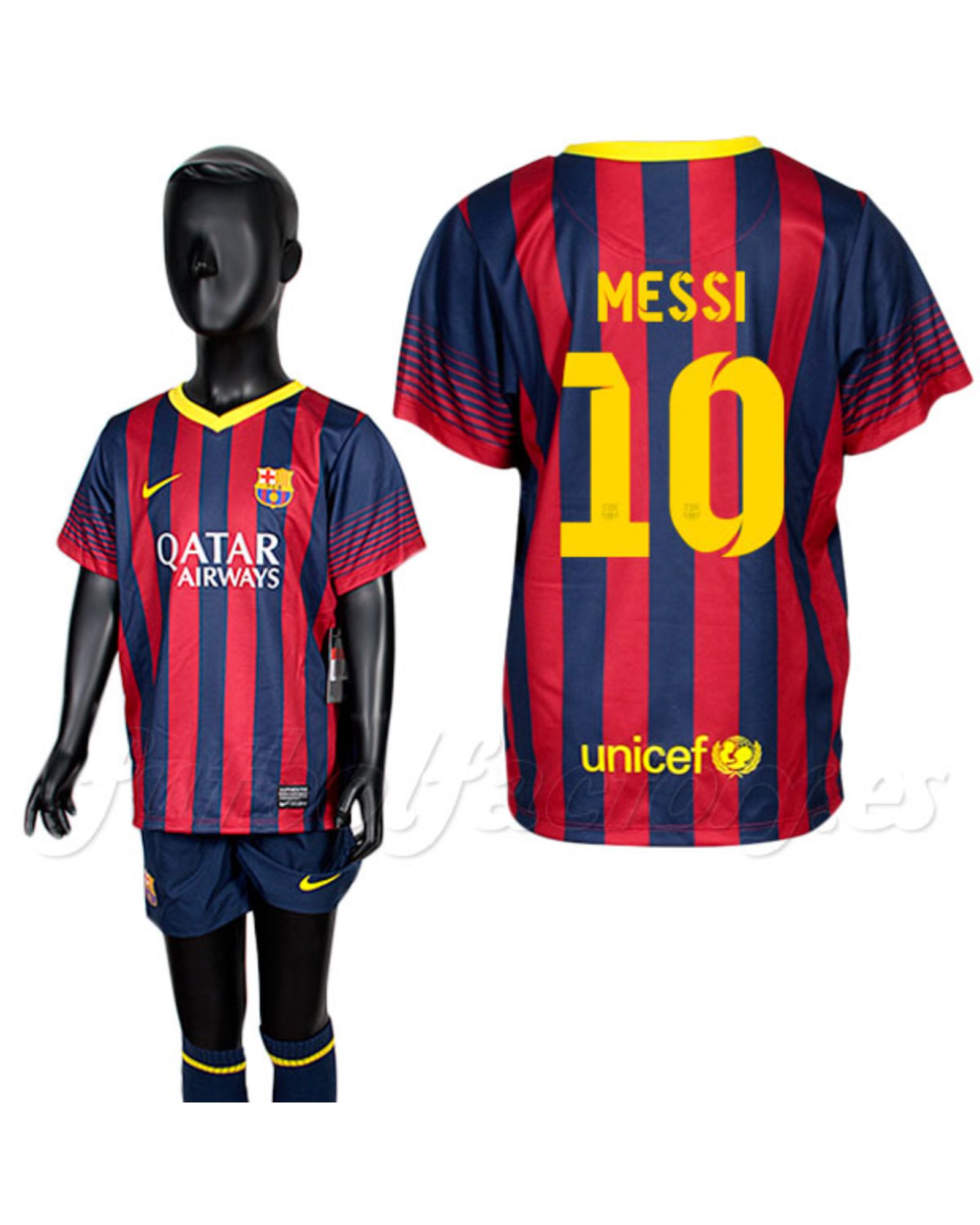 Equipación FC Barcelona 1ª  Messi 2013/2014 - Fútbol Factory