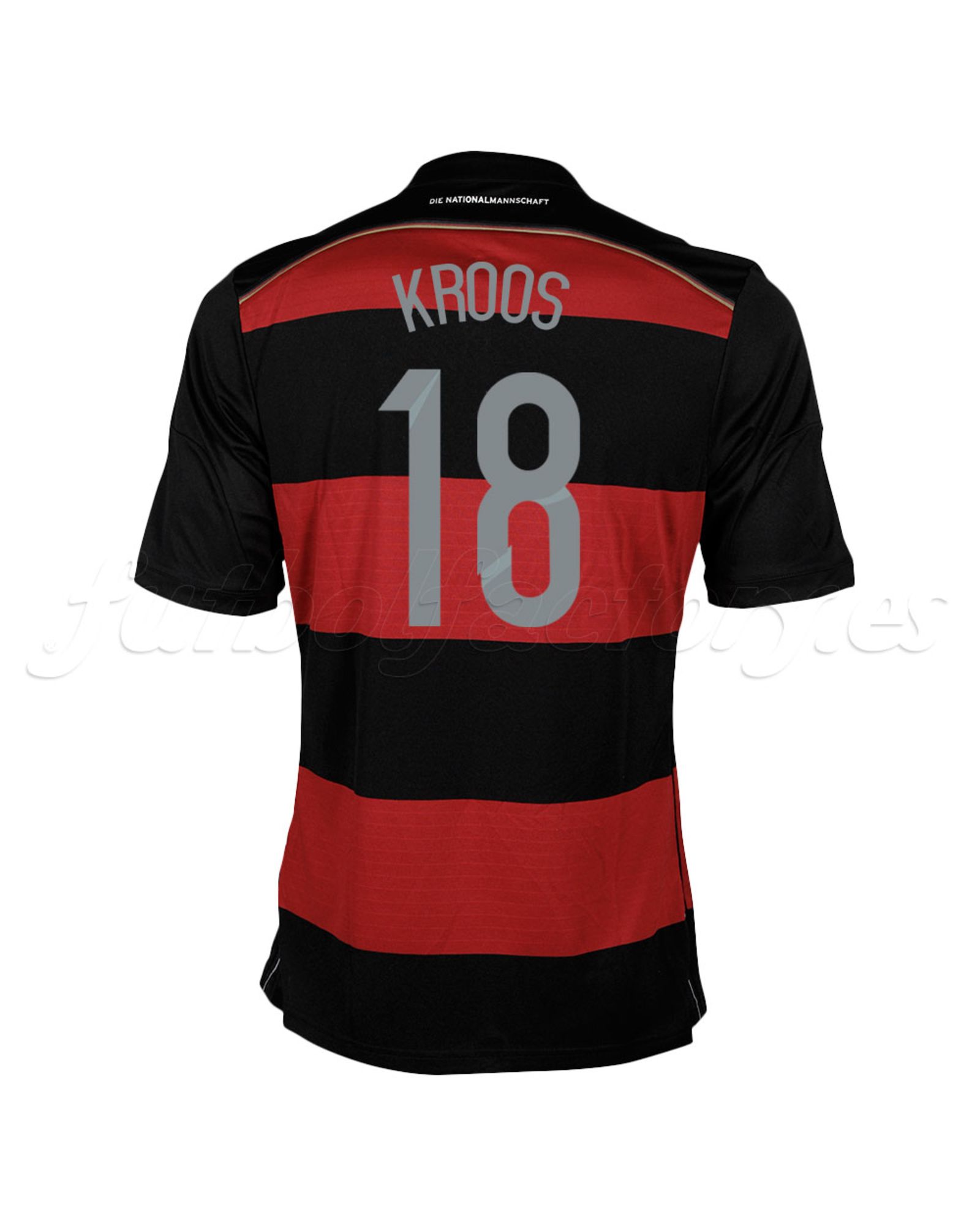 Camiseta Alemania 2ª Kroos 2014 Rojo Negro - Fútbol Factory