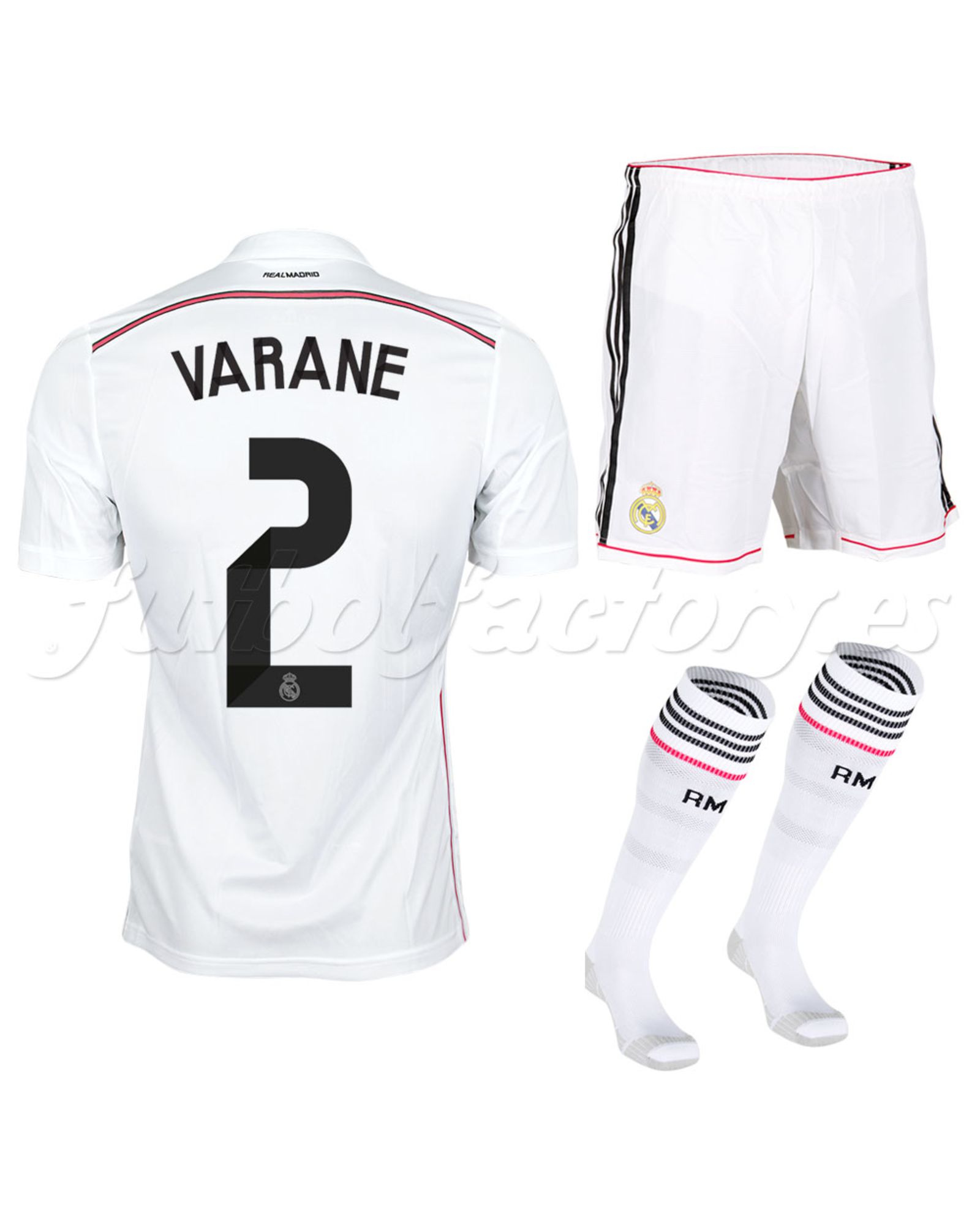 Equipación Real Madrid 1ª 2014/2015 Varane Adizero Blanco - Fútbol Factory