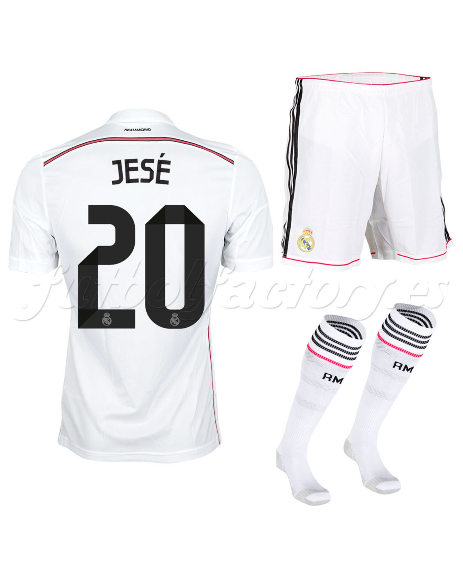 Equipación Real Madrid 1ª 2014/2015 Jesé Adizero Blanco - Fútbol Factory