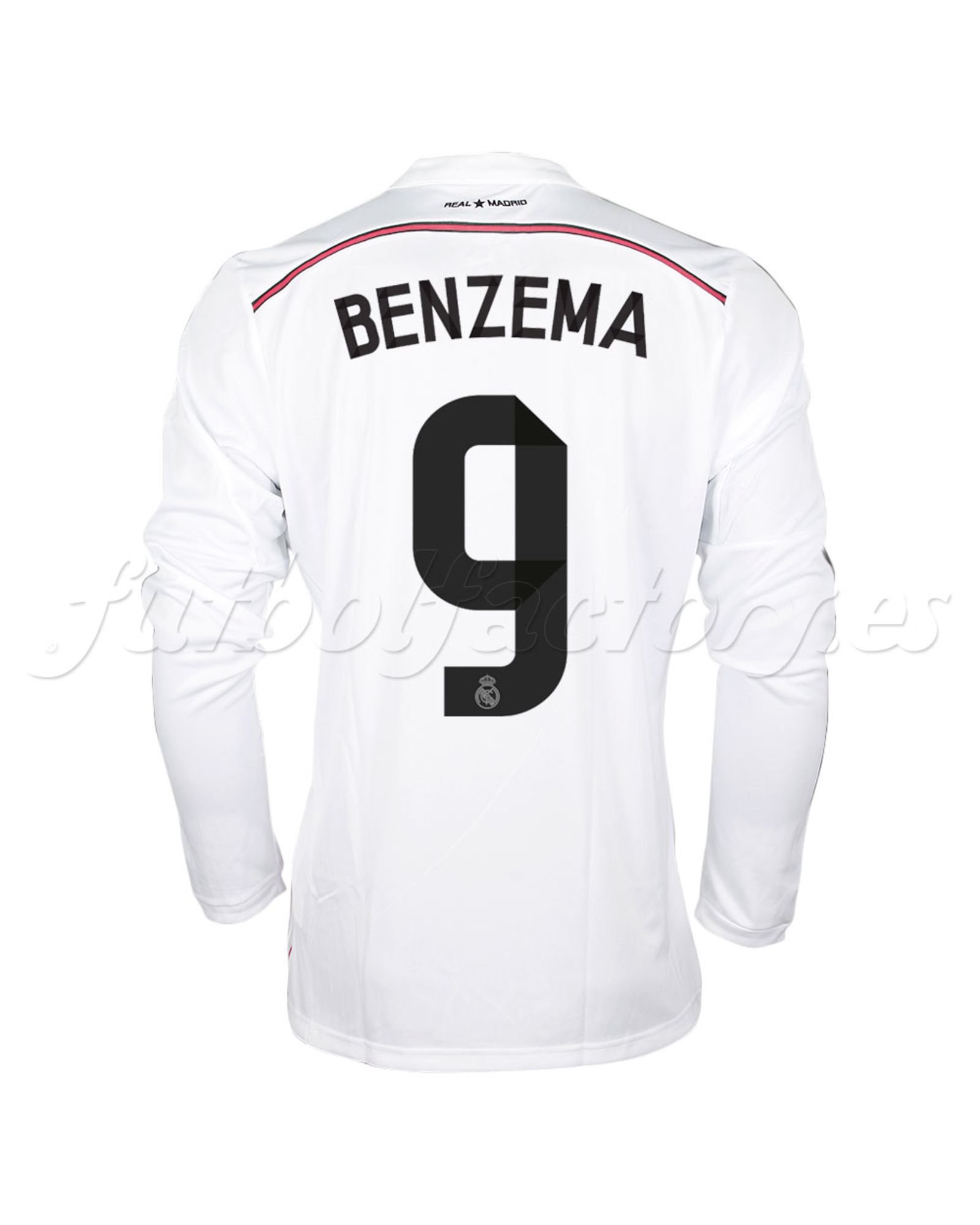 Camiseta Real  Madrid 1ª  Benzema  2014/2015 manga larga - Fútbol Factory