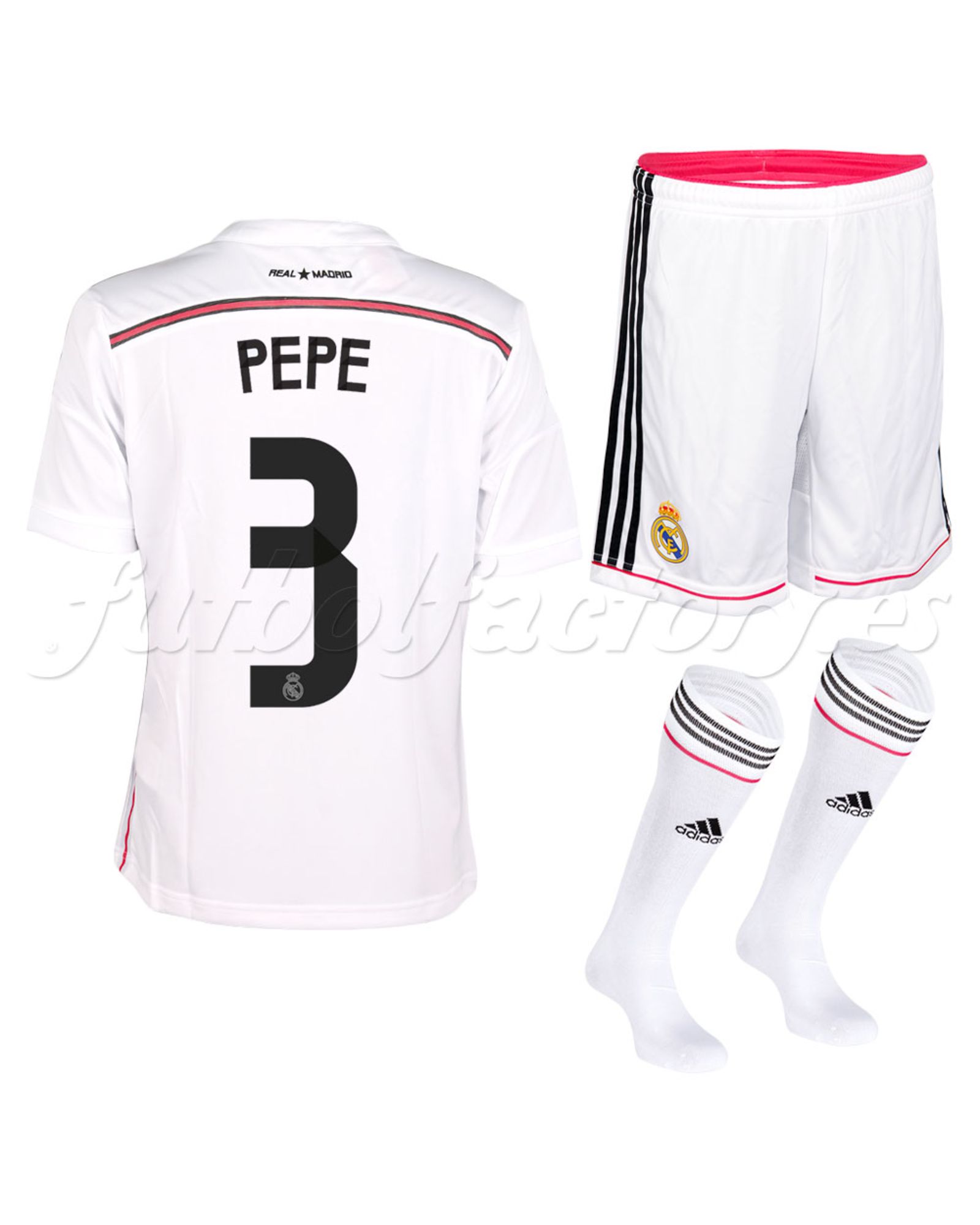 Equipación Real Madrid Pepe  1ª  Junior 2014/2015 - Fútbol Factory