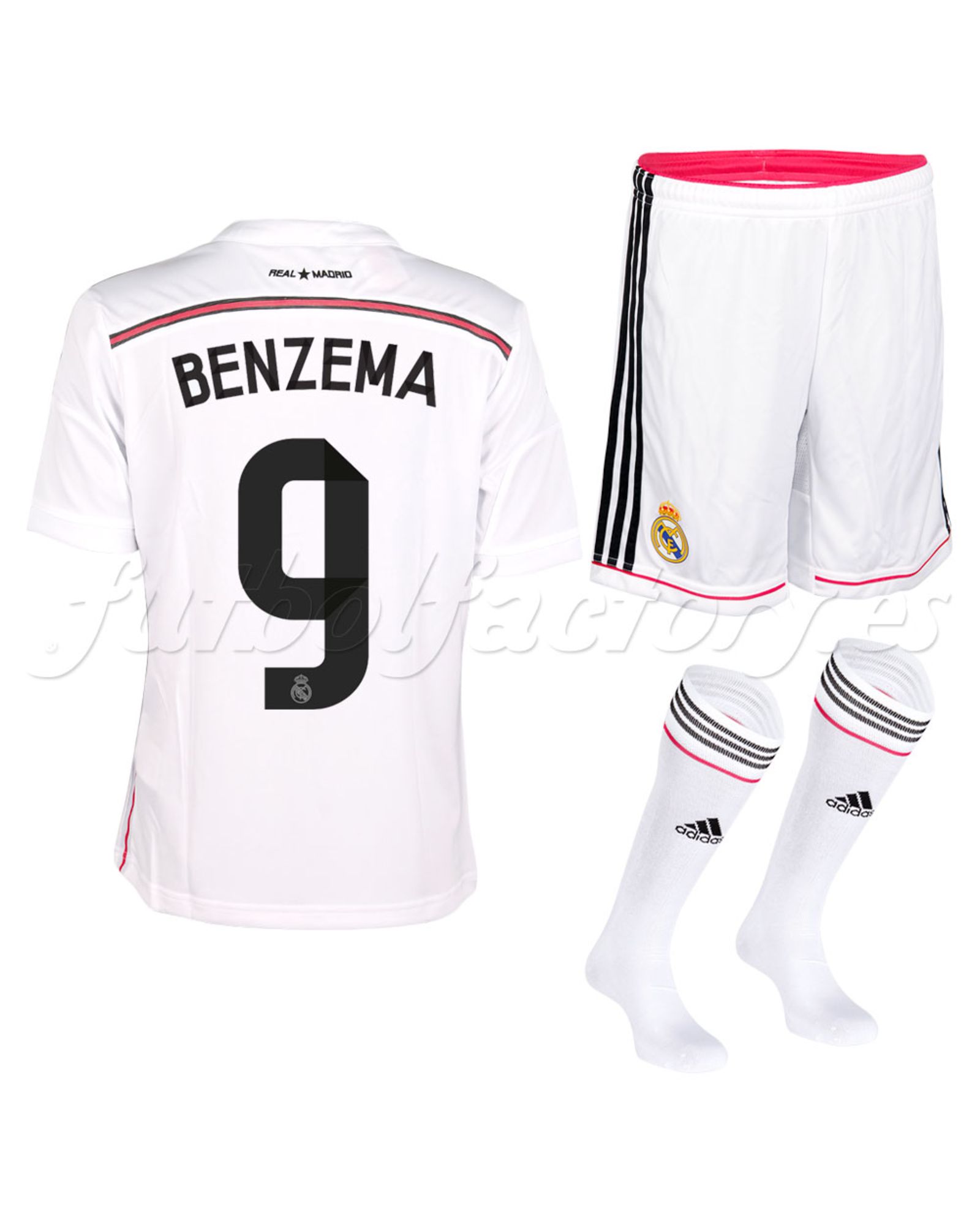 Equipación Real Madrid Benzema  1ª  Junior 2014/2015 - Fútbol Factory