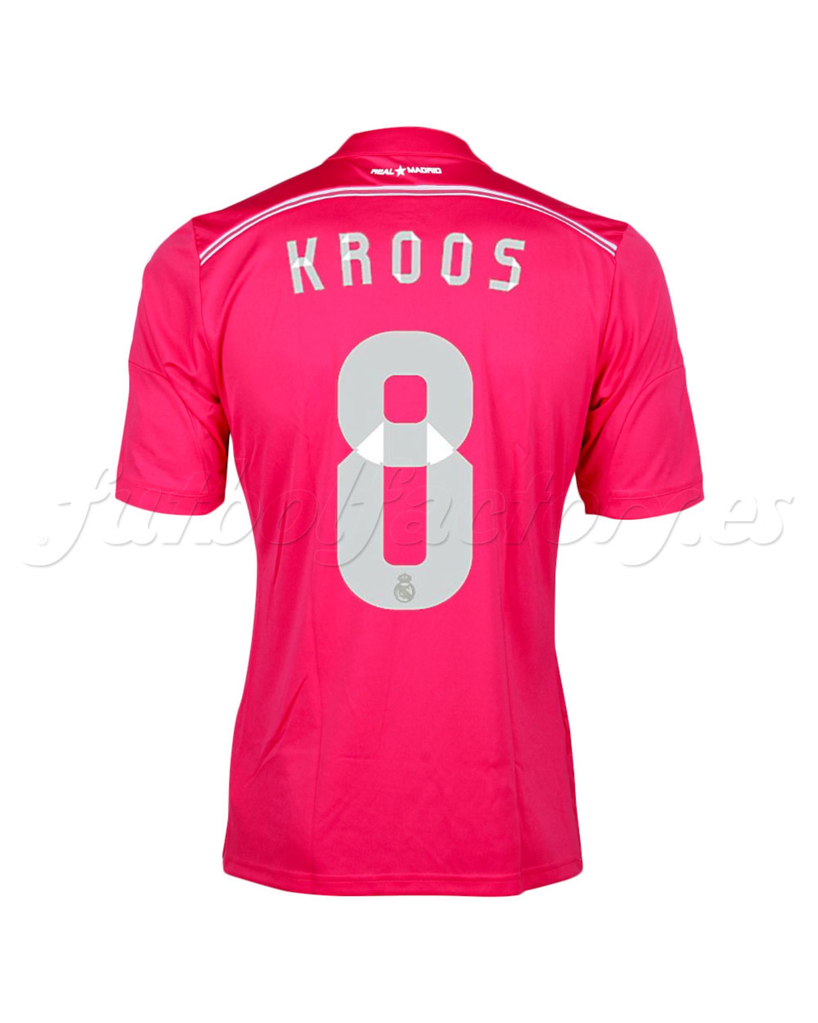 Camiseta Real Madrid  2ª Kroos 2014/2015  Rosa - Fútbol Factory