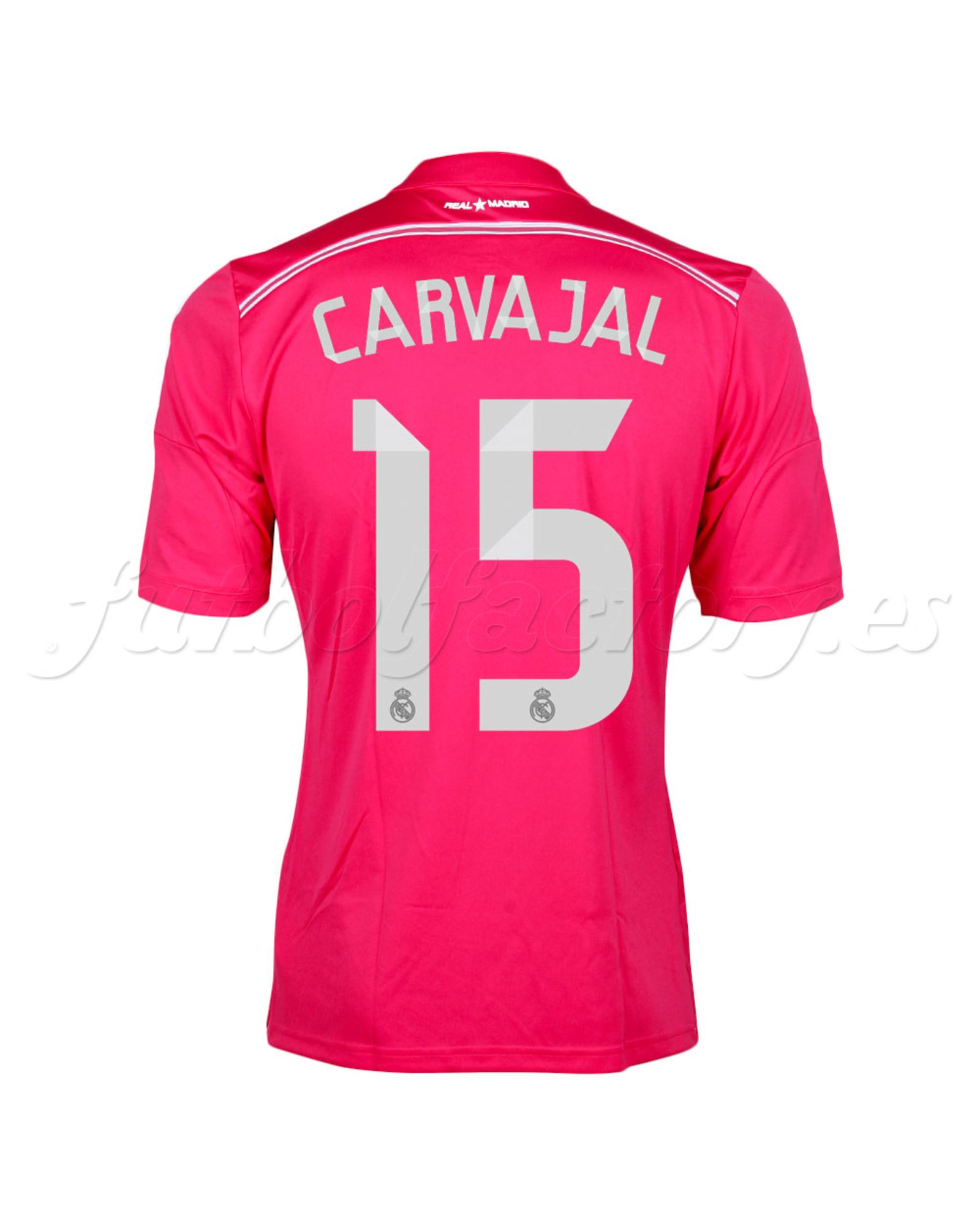 Camiseta Real Madrid  2ª Carvajal  2014/2015  Rosa - Fútbol Factory