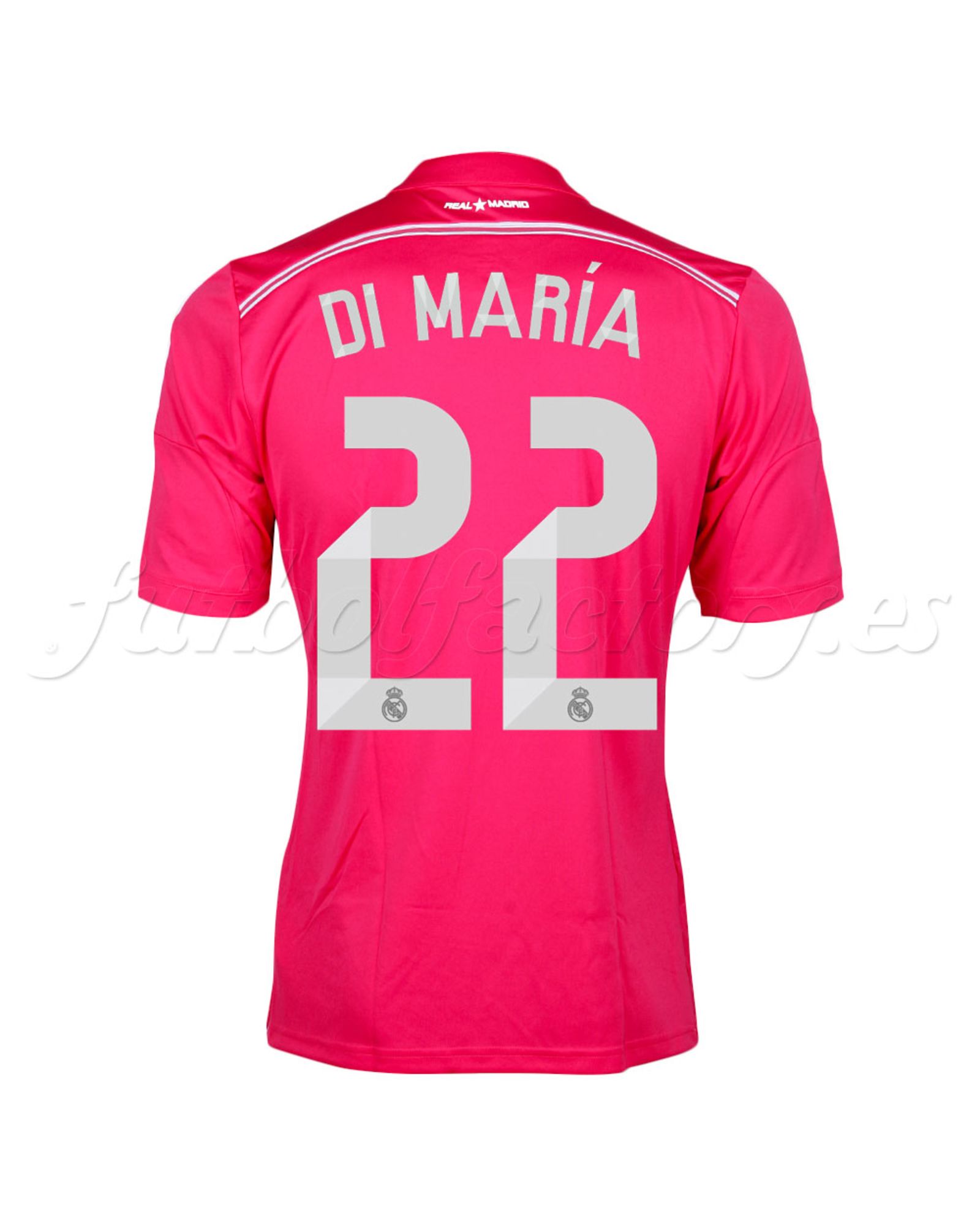 Camiseta Real Madrid  2ª  Di María 2014/2015  Rosa - Fútbol Factory