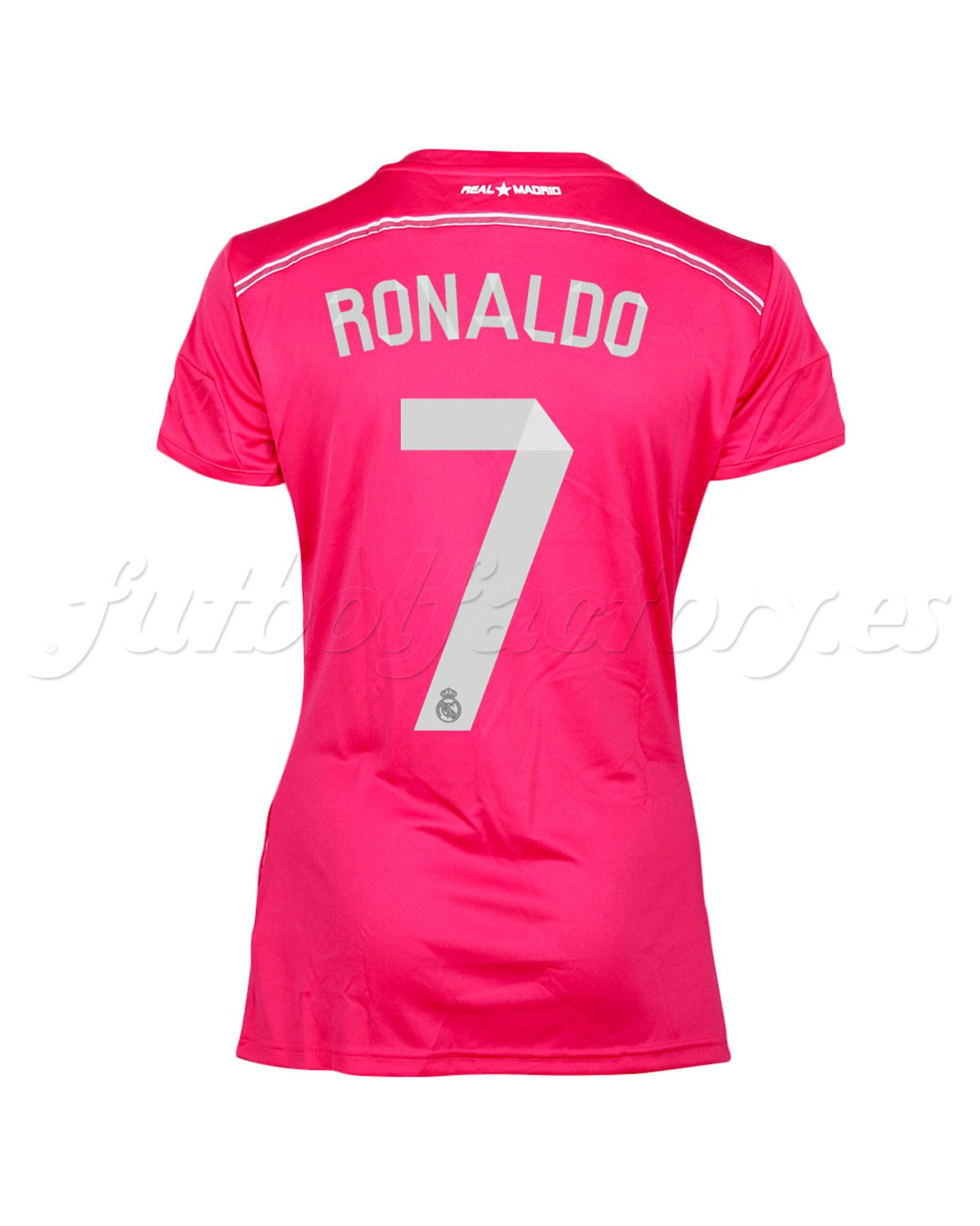 Camiseta Real Madrid Mujer 2ª Ronaldo 2014/2015  Rosa - Fútbol Factory