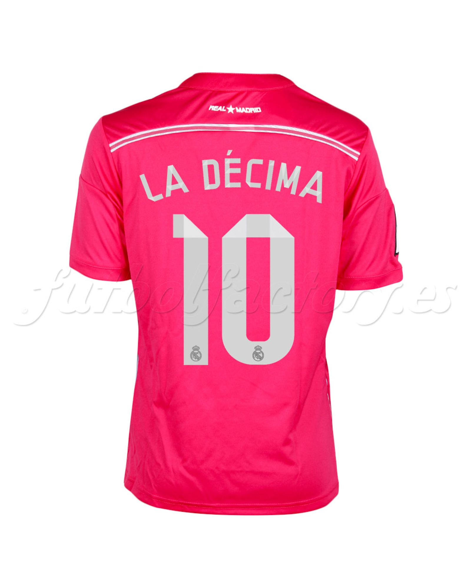 Camiseta Real Madrid 2ª  LA DÉCIMA 2014/2015 Junior Rosa - Fútbol Factory