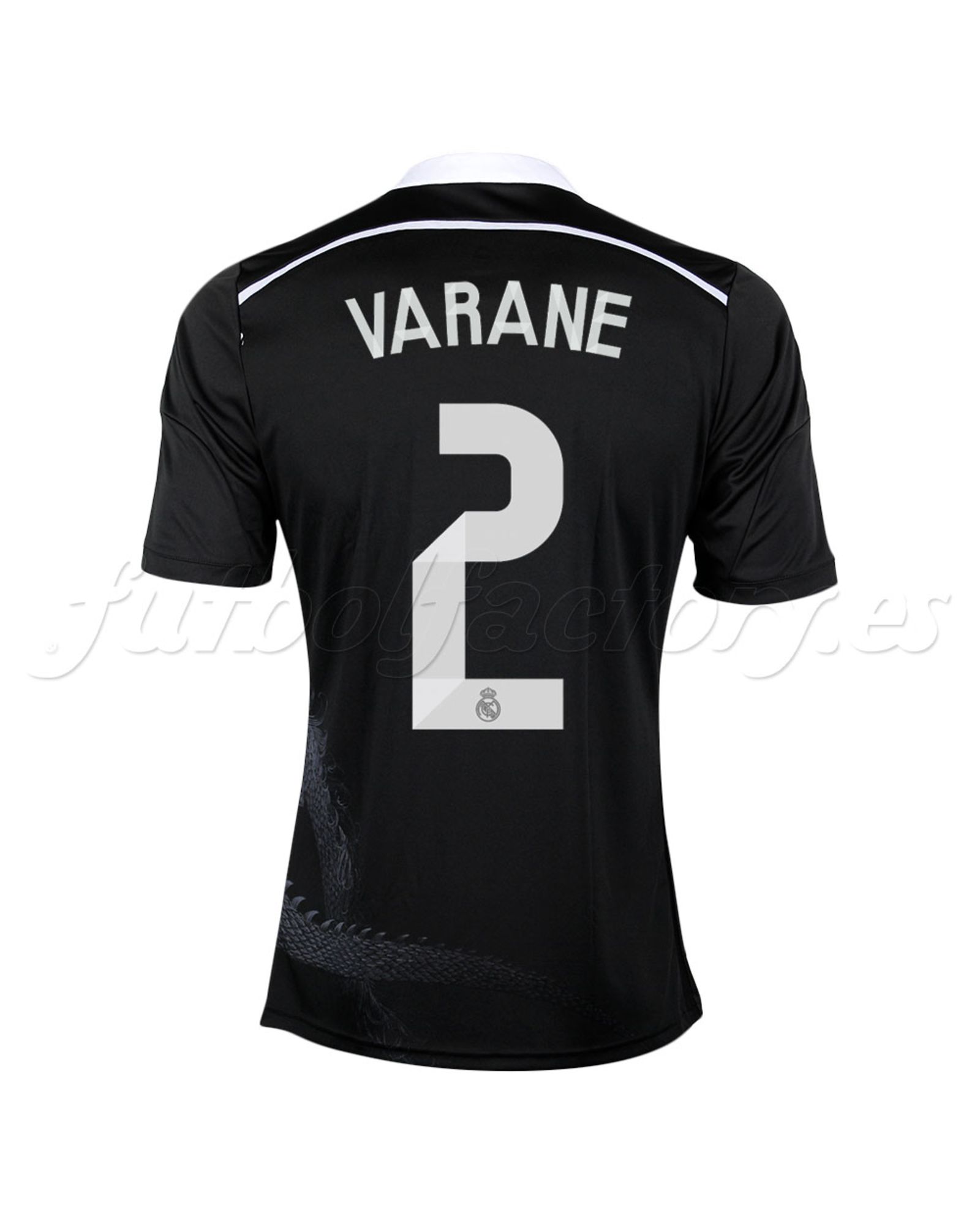 Camiseta Real Madrid 3ª Varane 2014/2015  Negro - Fútbol Factory