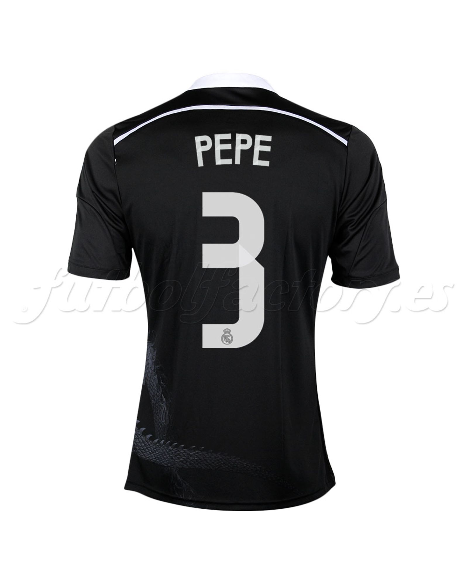 Camiseta Real Madrid 3ª Pepe 2014/2015  Negro - Fútbol Factory