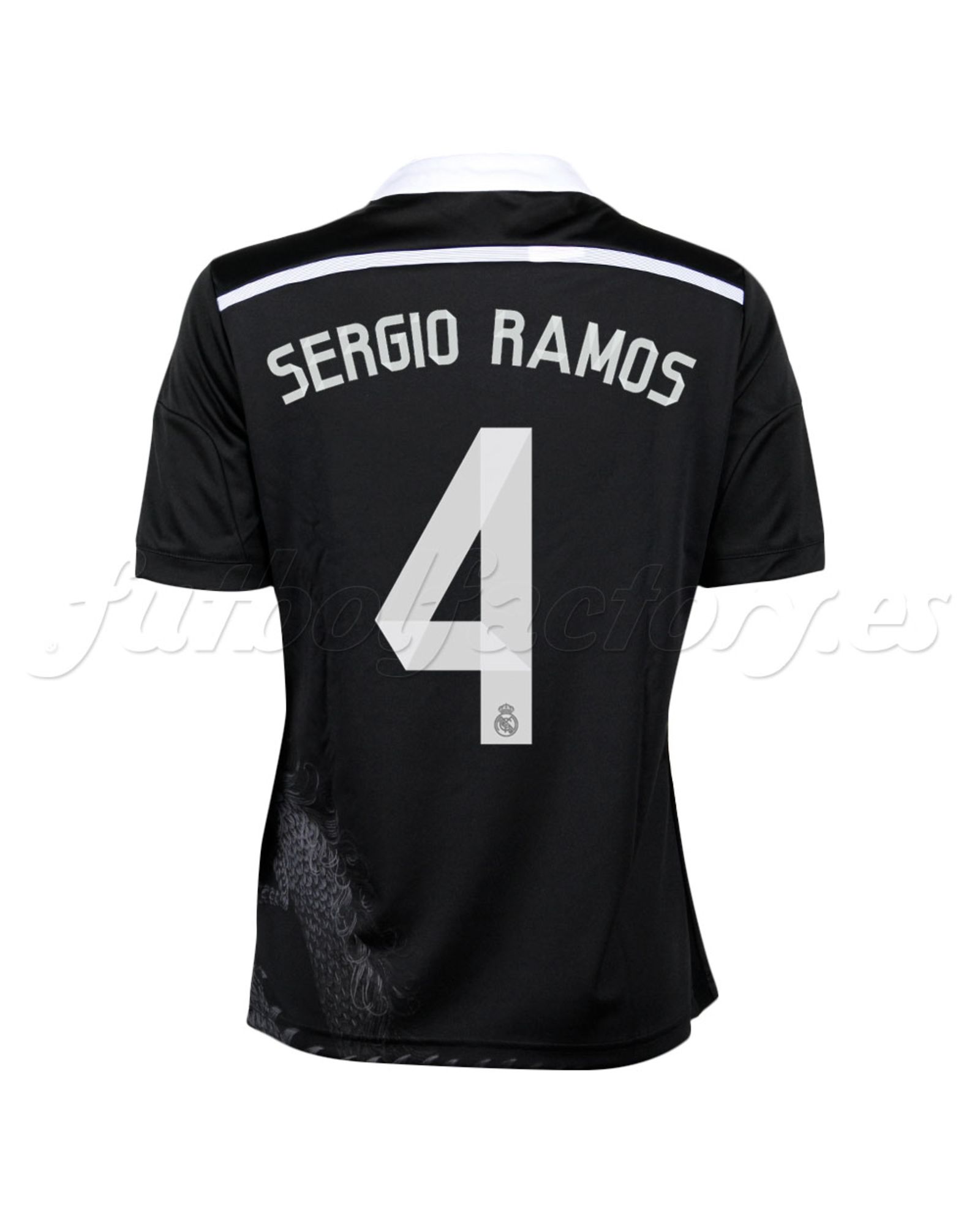 Camiseta Real Madrid Sergio Ramos 3ª Junior 2014/2015 Negro - Fútbol Factory