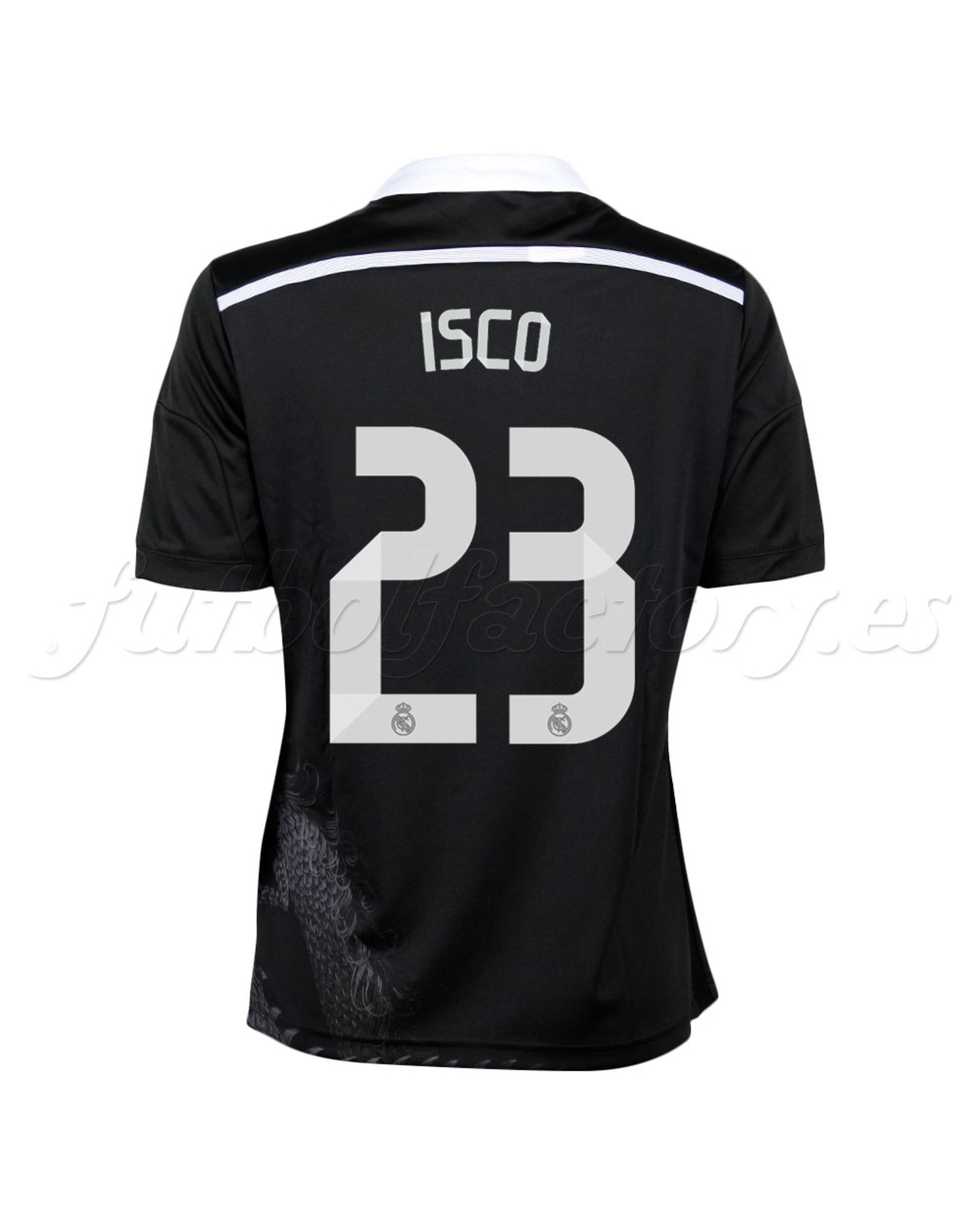 Camiseta Real Madrid Isco 3ª Junior 2014/2015 Negro - Fútbol Factory