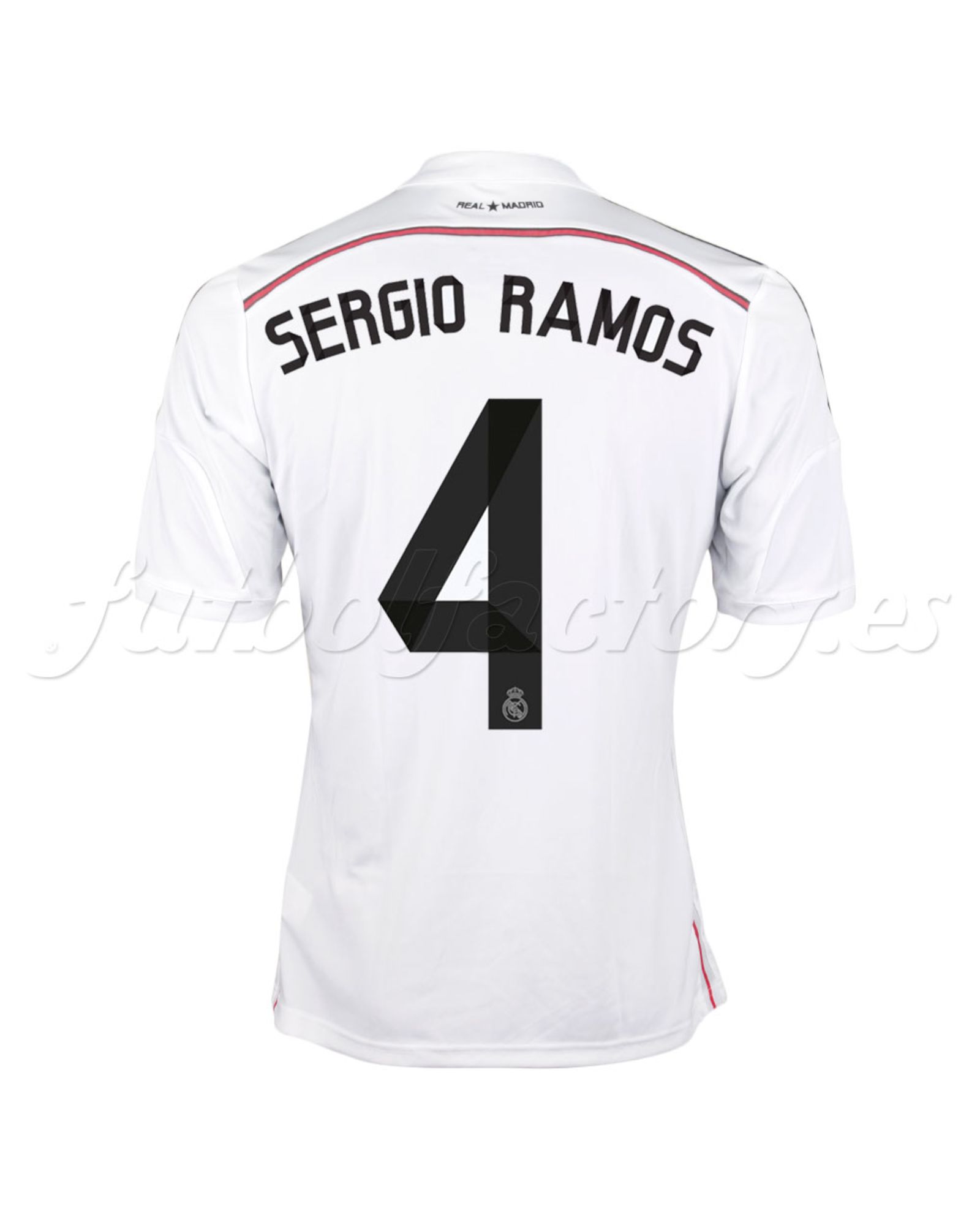 Camiseta Real Madrid Champions 1ª Sergio Ramos 2014/2015 Blanco - Fútbol Factory