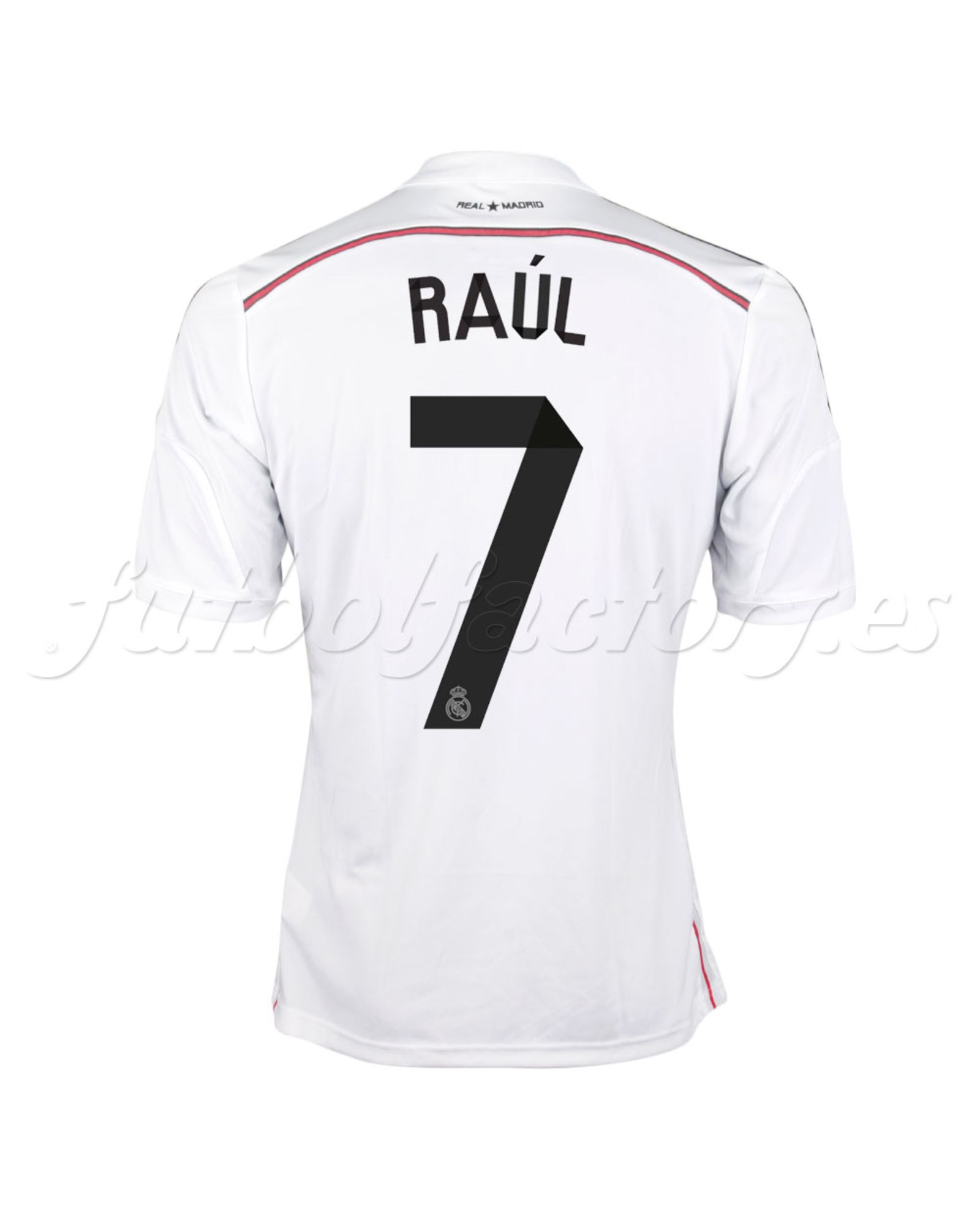 Camiseta Real Madrid Champions 1ª Raúl 2014/2015 Blanco - Fútbol Factory