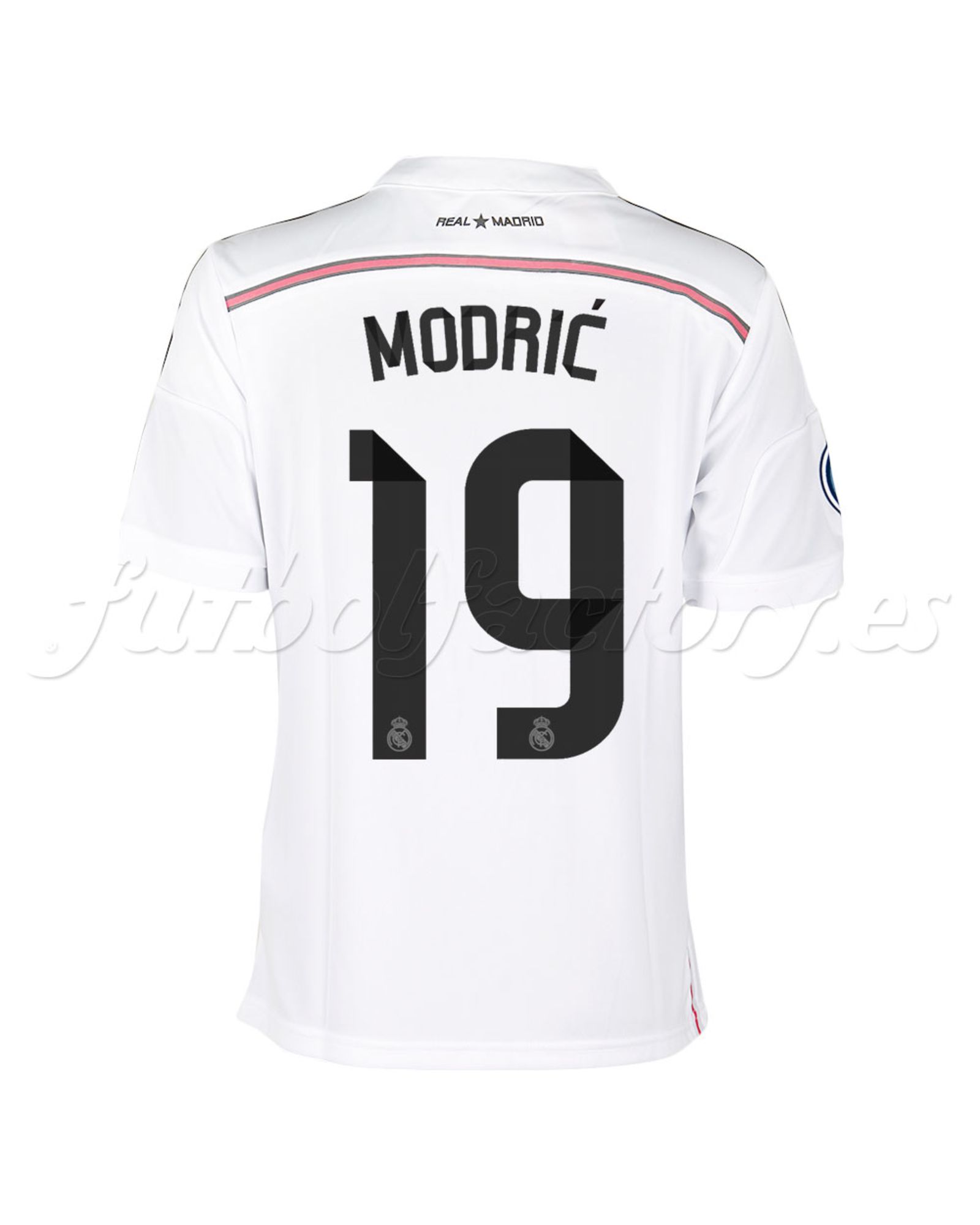 Camiseta Real Madrid Champions 1ª Junior Luca Modric 2014/2015 Blanco - Fútbol Factory