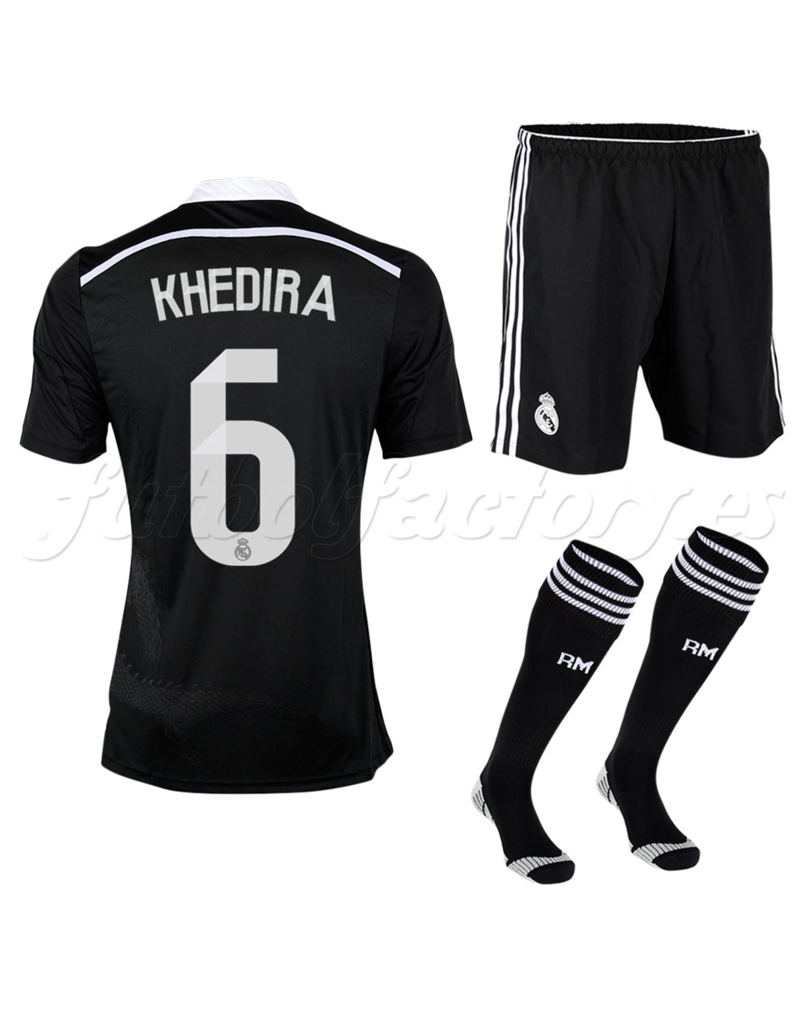 Equipación Real Madrid 3ª Khedira Adizero 2014/2015 Negro - Fútbol Factory