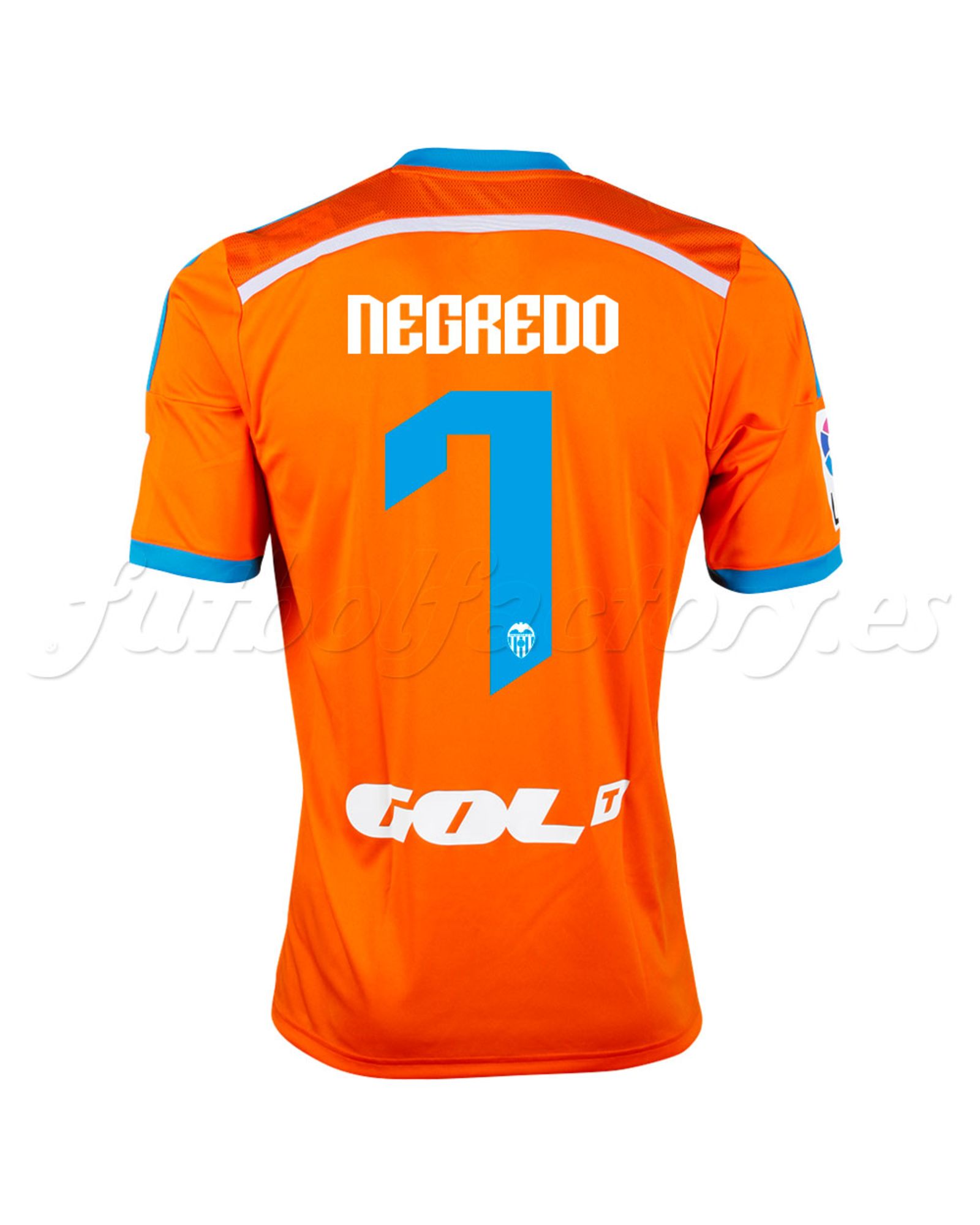 Camiseta Valencia CF 2ª 2014/2015 Negredo Naranja - Fútbol Factory