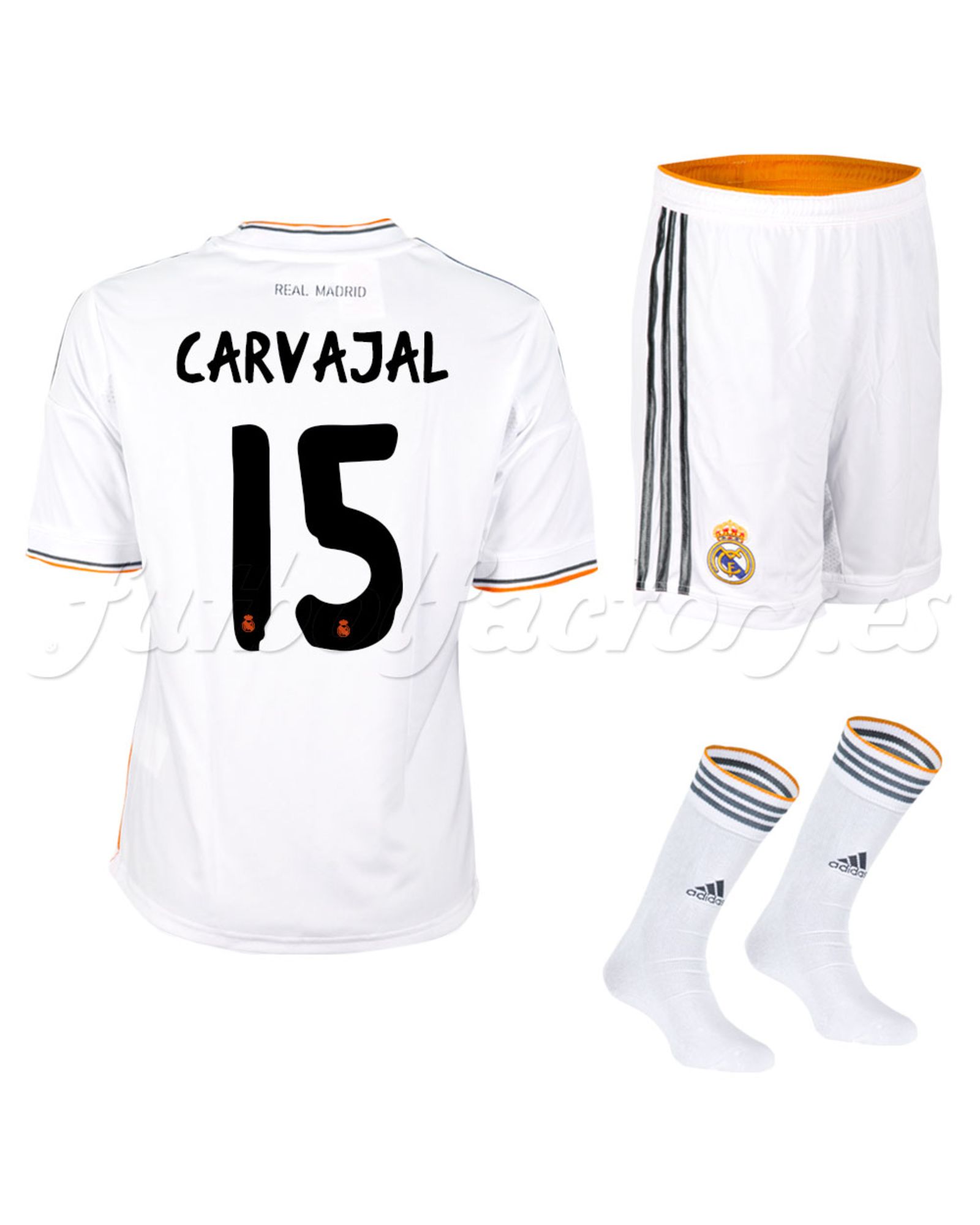 Equipación Real Madrid 1ª Carvajal 2013/2014 - Fútbol Factory