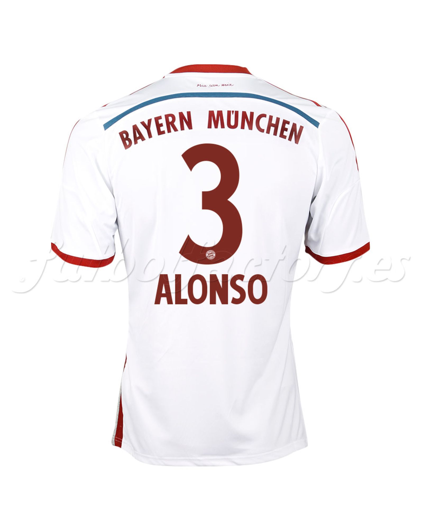 Camiseta Bayern Munich 2ª 2014/2015 Alonso Blanco - Fútbol Factory