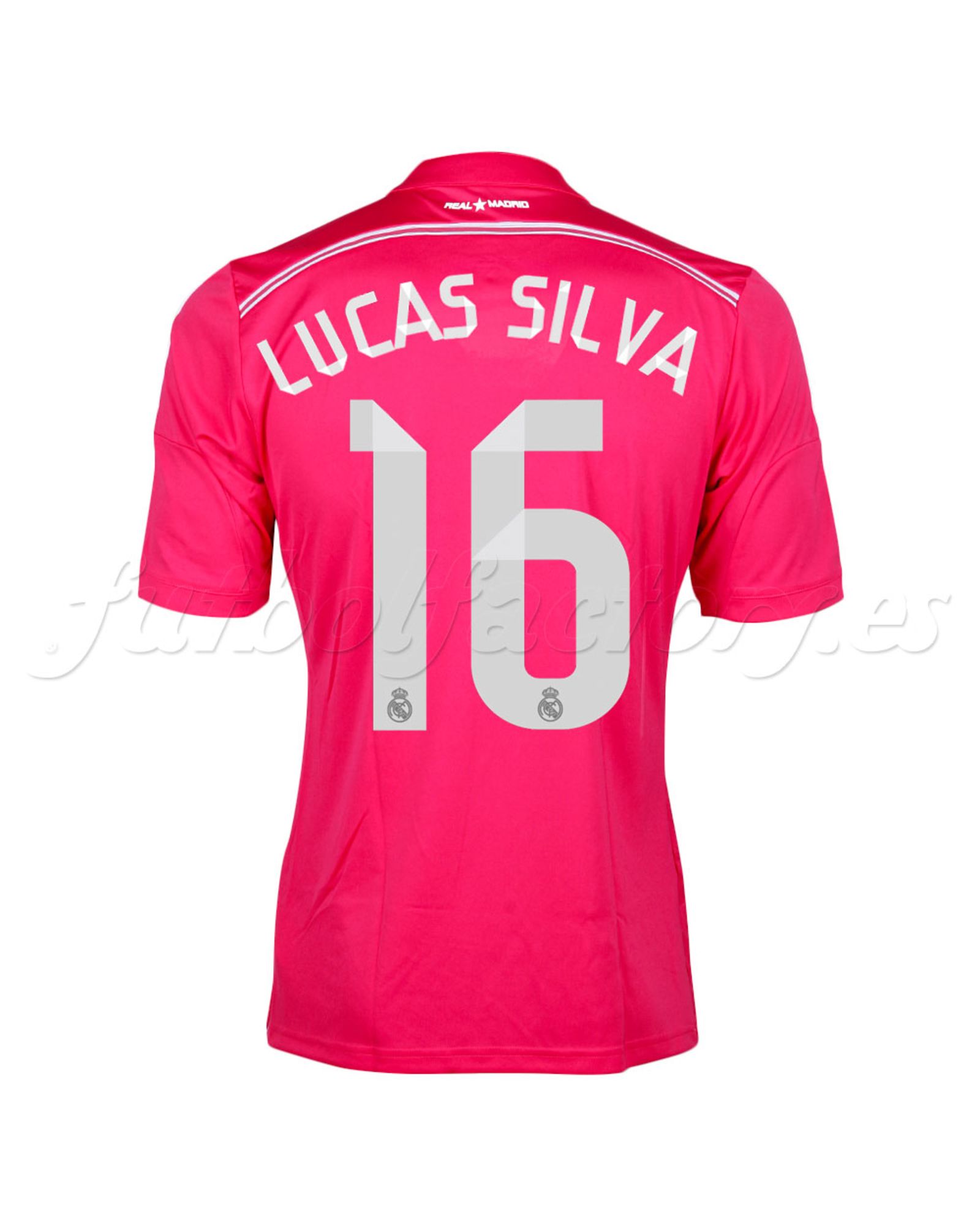 Camiseta Real Madrid  2ª Lucas Silva  2014/2015  Rosa - Fútbol Factory