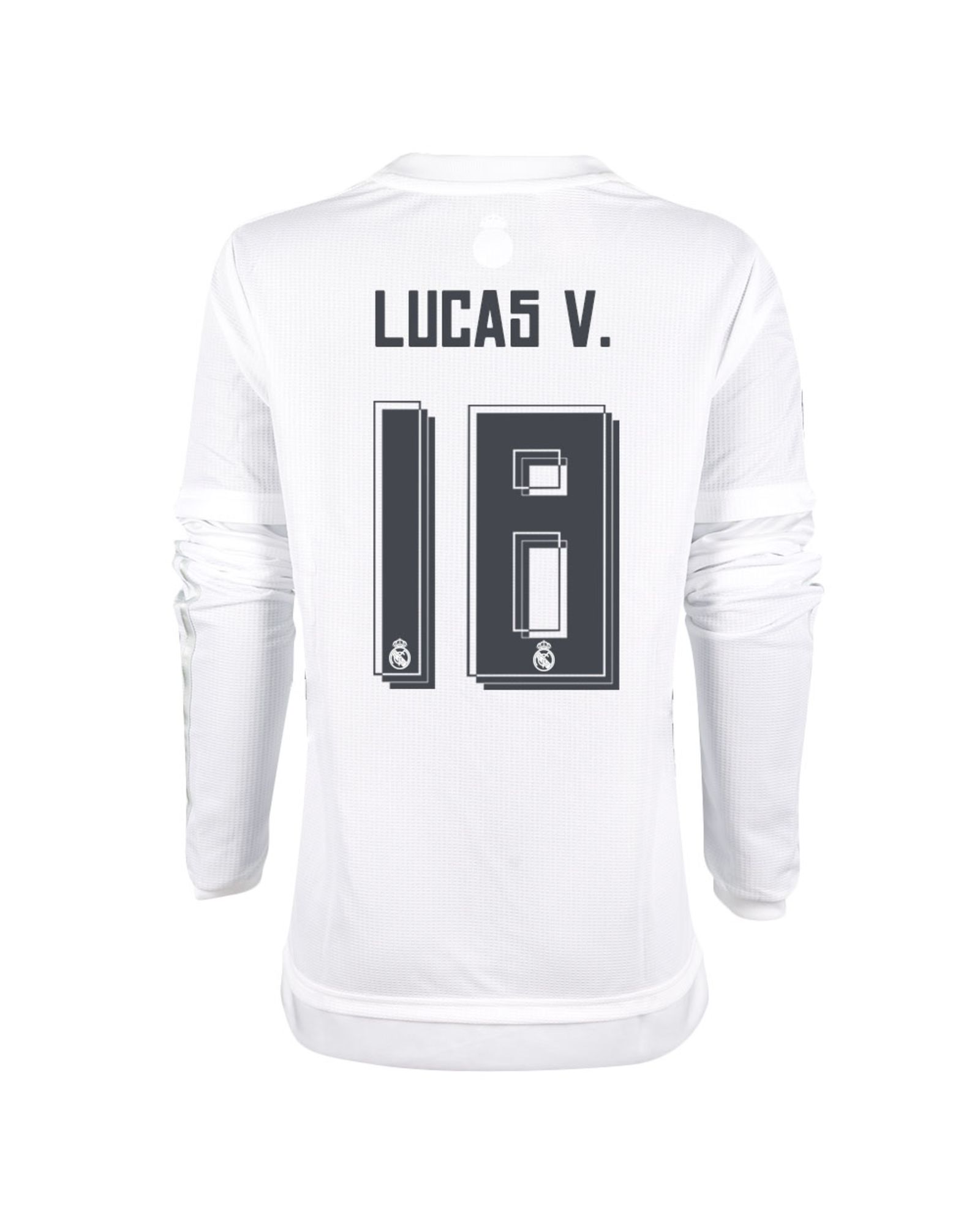 Camiseta 1ª Real Madrid 2015/2016 Lucas Vazquez Junior Manga Larga - Fútbol Factory