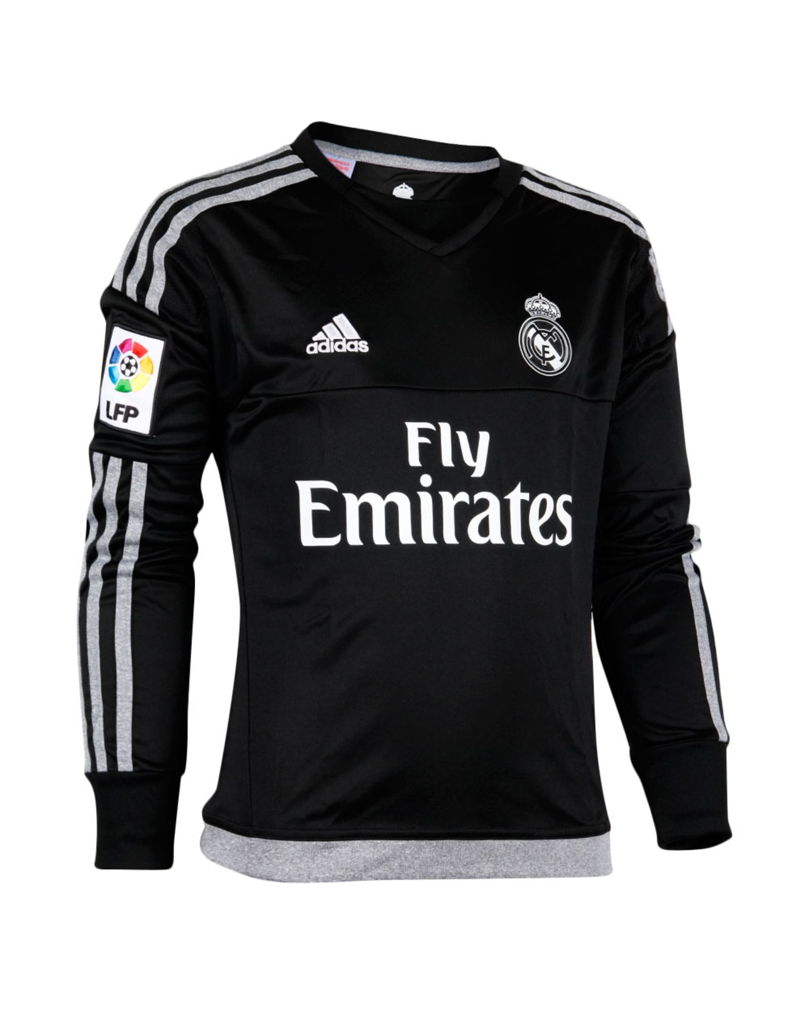 Conjunto 1ª Real Madrid 2015/2016 Portero LFP Junior Negro - Fútbol Factory