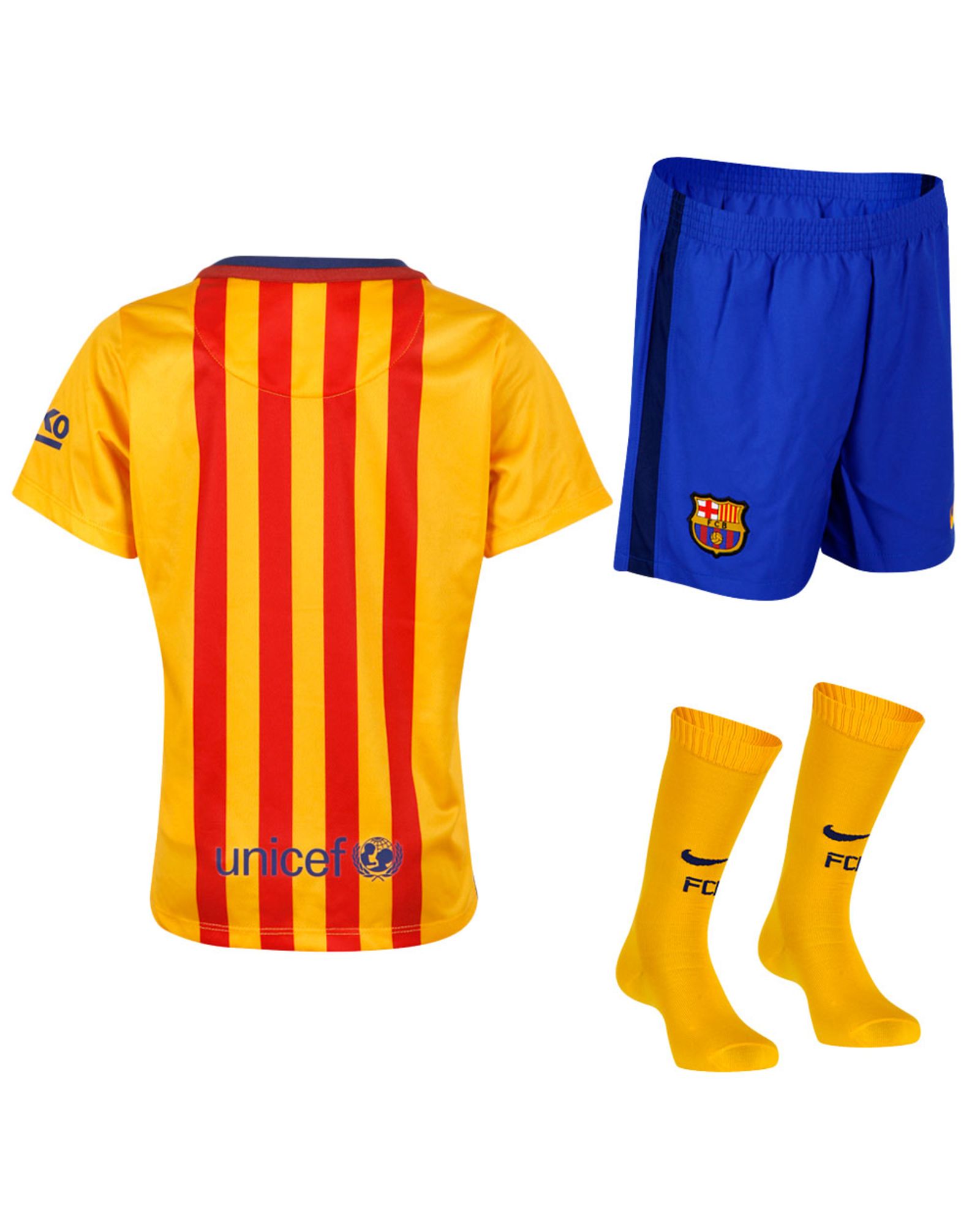 Conjunto 2ª FC Barcelona 2015/2016 Junior - Fútbol Factory