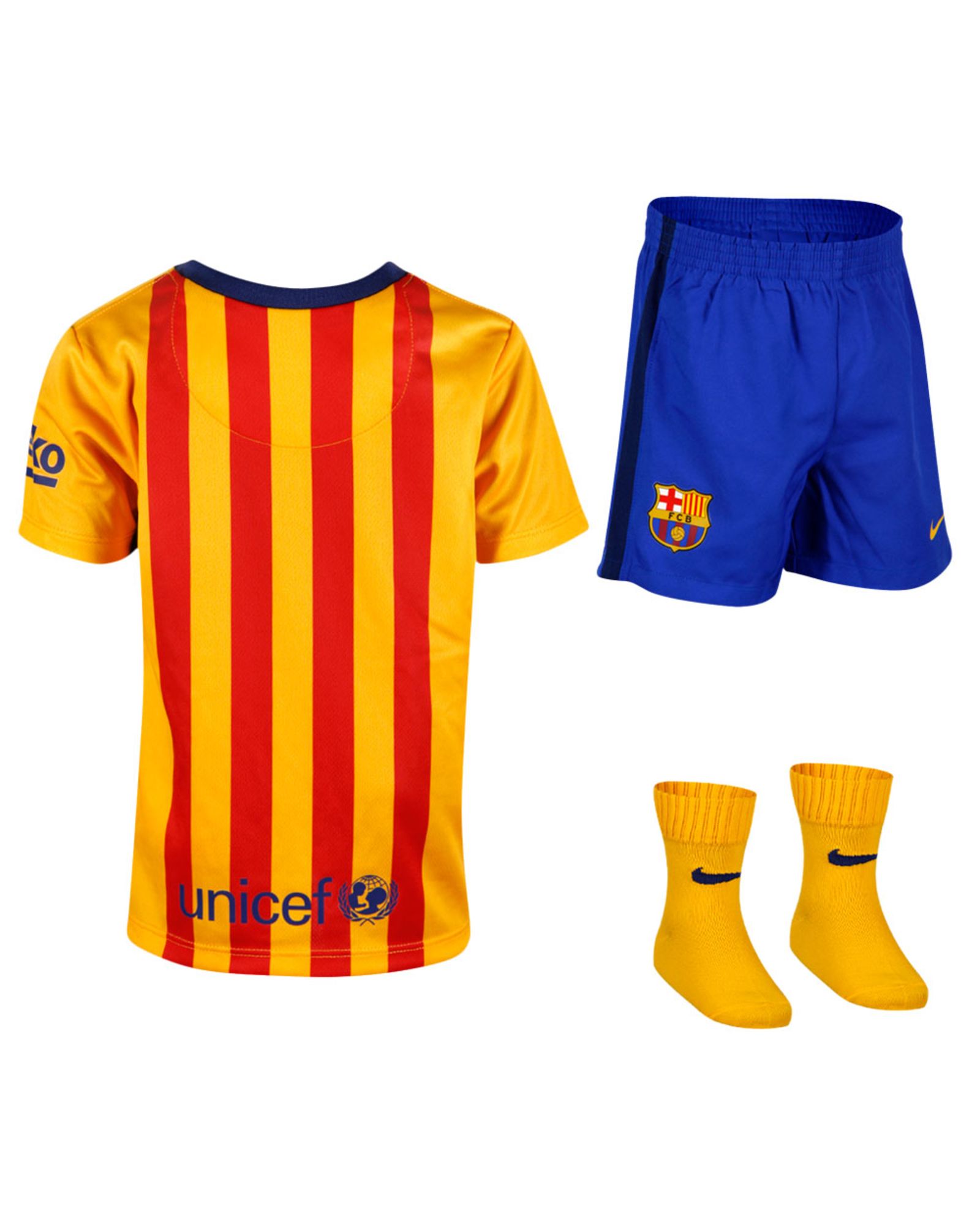 Conjunto 2ª FC Barcelona 2015/2016 Bebé - Fútbol Factory