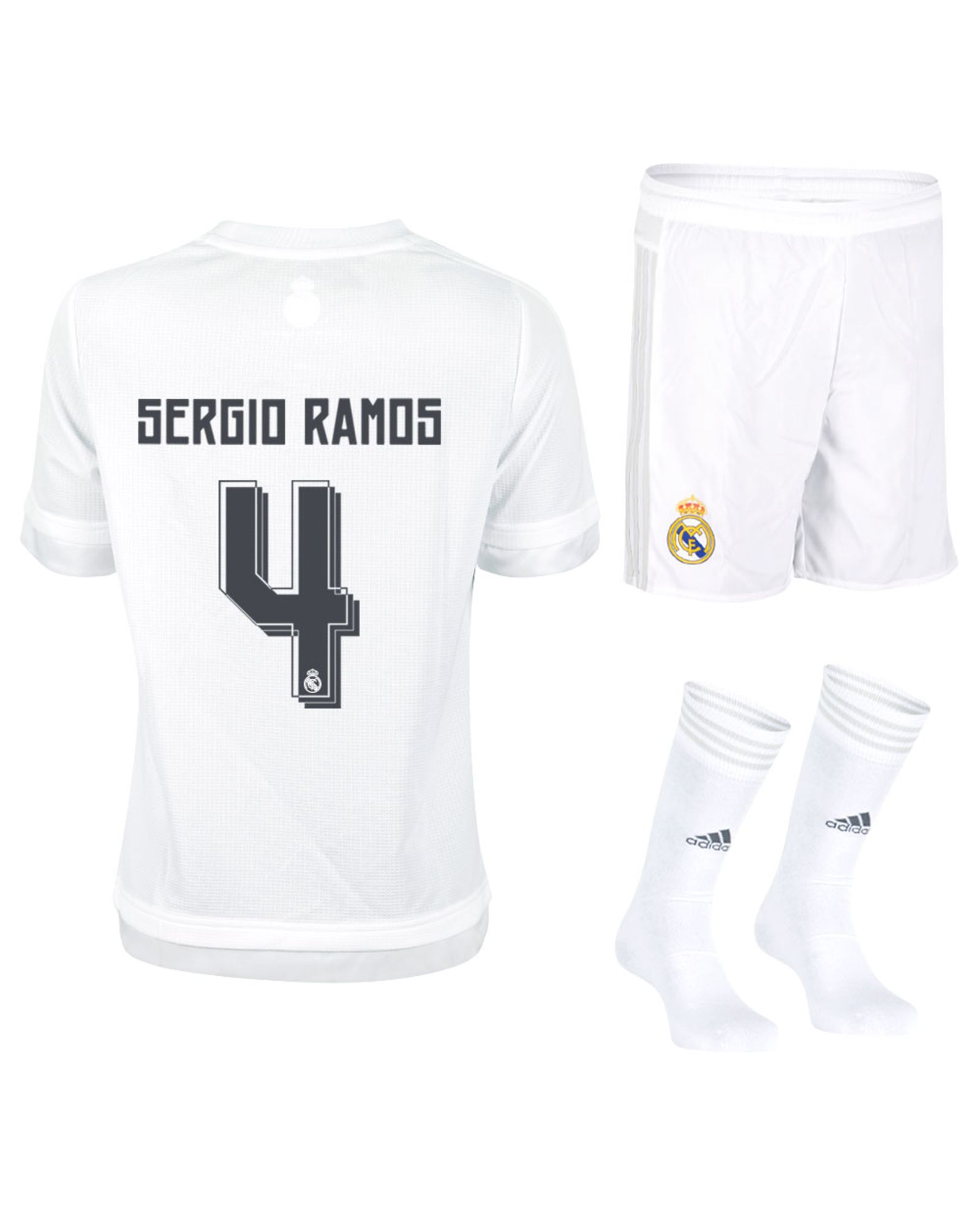 Conjunto 1ª Real Madrid 2015/2016 Sergio Ramos Junior - Fútbol Factory