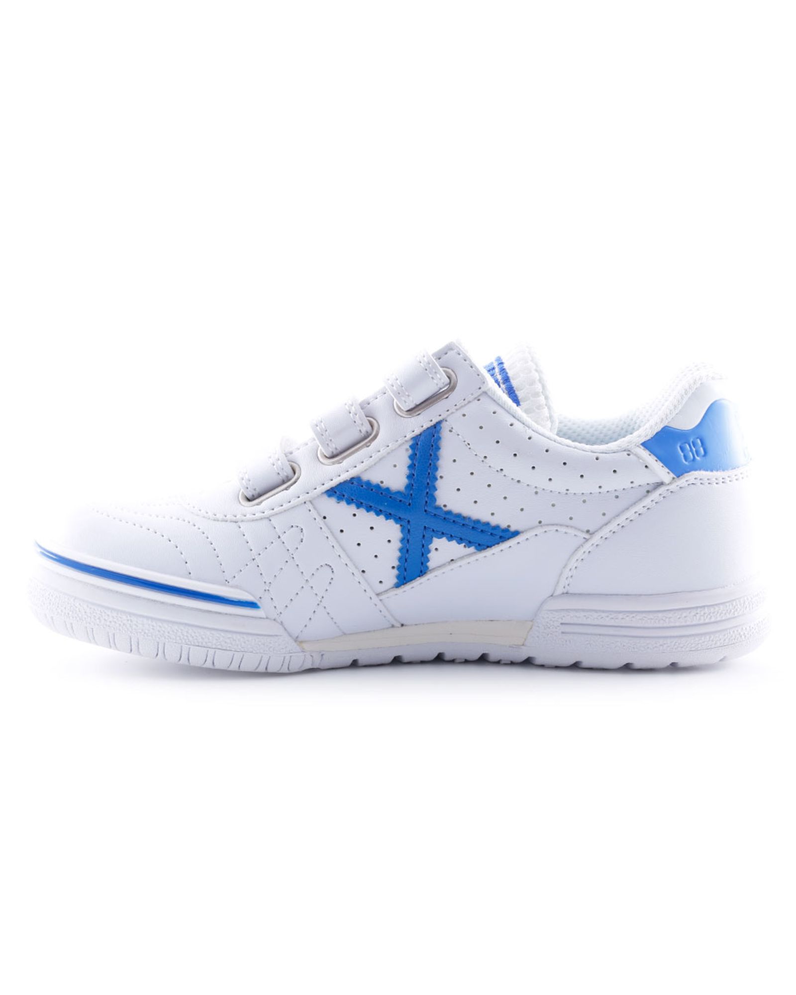 Zapatillas de Fútbol Sala G-3 IN Velcro Exclusivo Junior Blanco Azul - Fútbol Factory