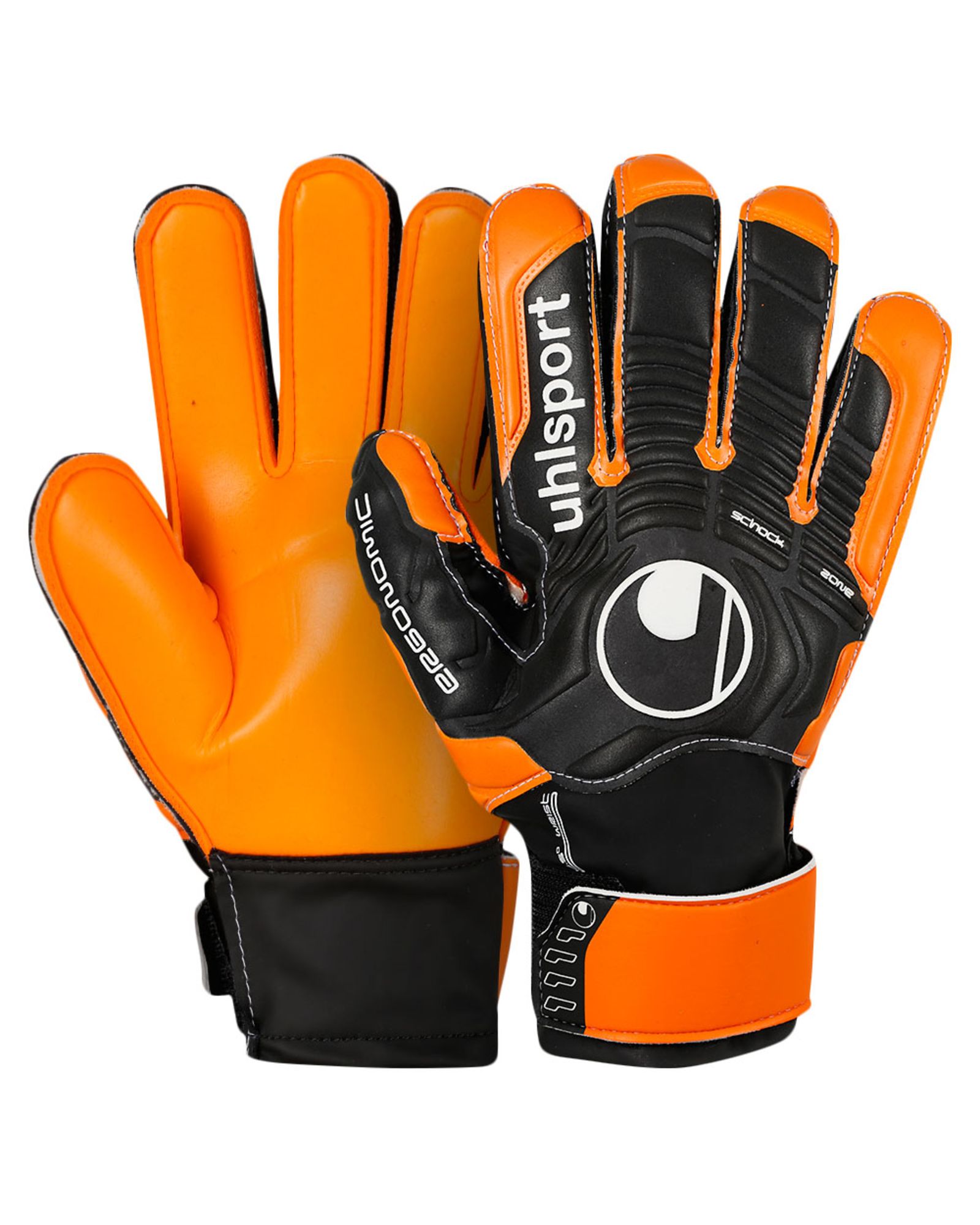 Guantes Ergonomic Soft Negro naranja - Fútbol Factory