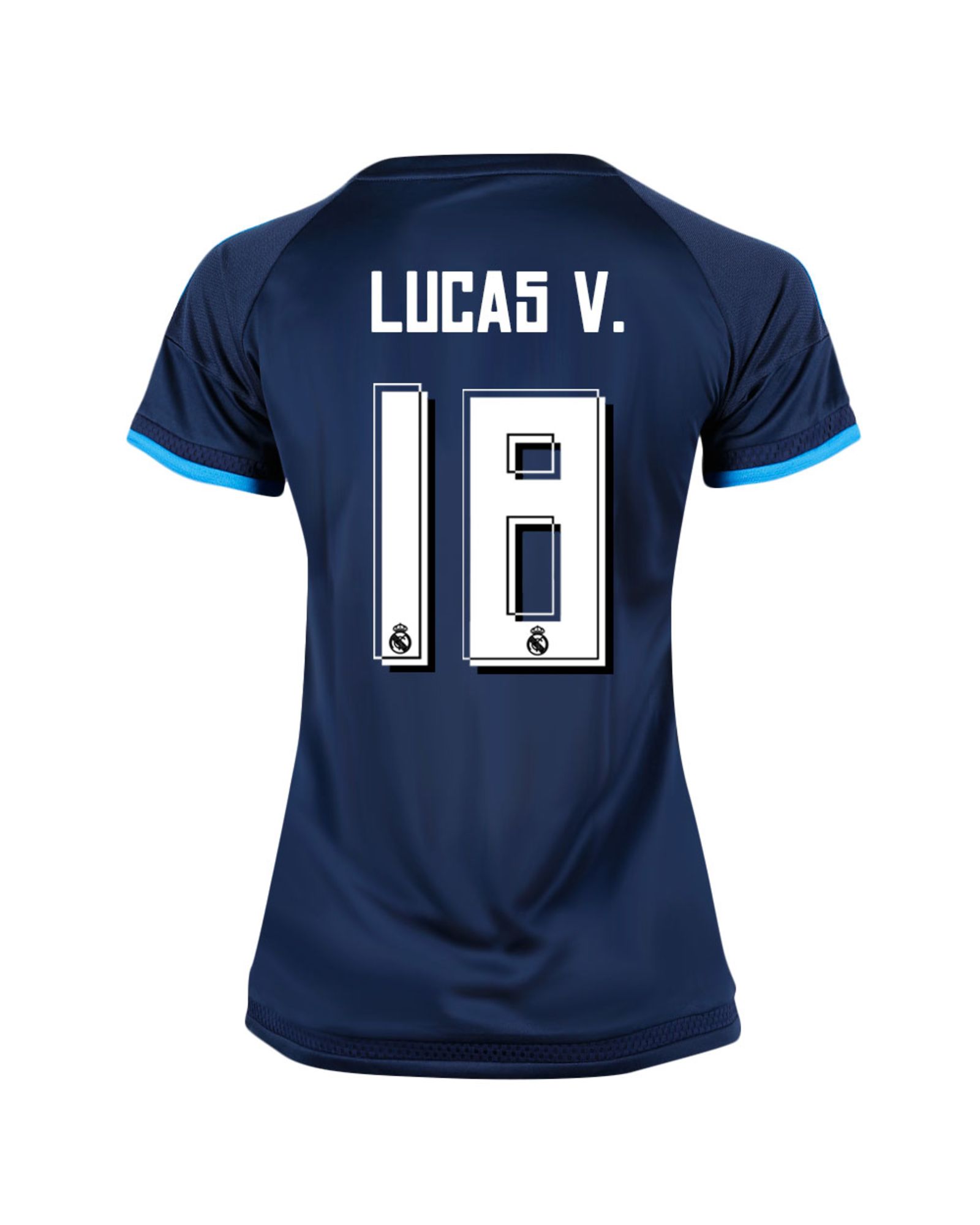 Camiseta 3ª Real Madrid 2015/2016 Lucas Vazquez UCL Mujer Azul - Fútbol Factory