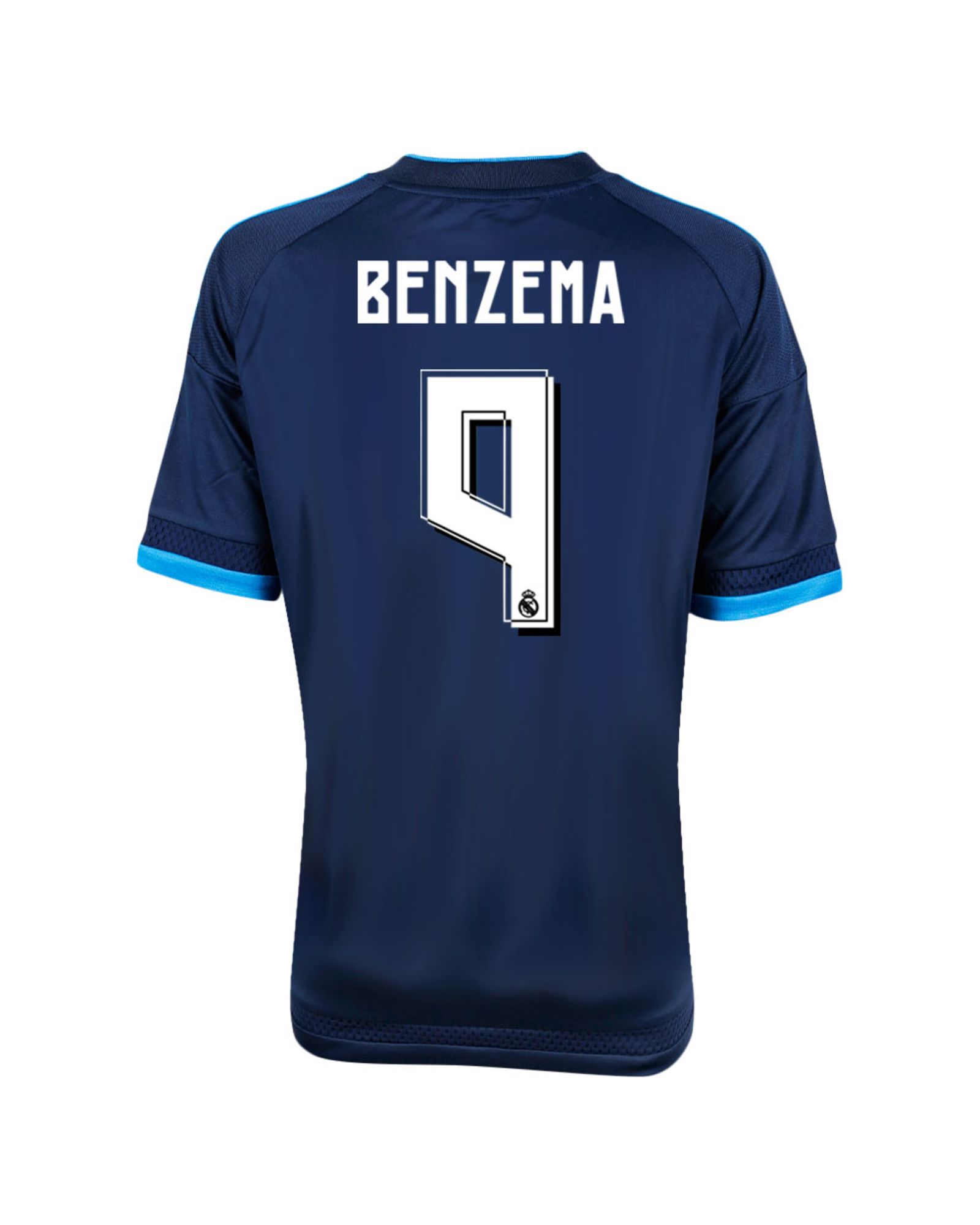 Camiseta 3ª Real Madrid 2015/2016 Benzema UCL Junior Azul - Fútbol Factory