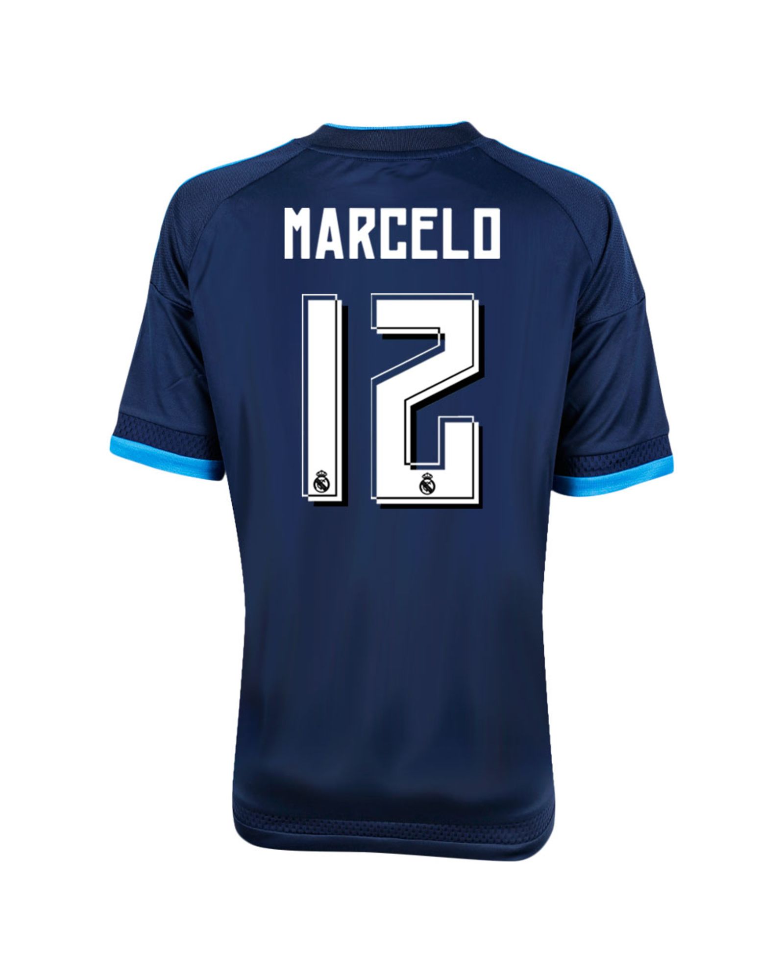 Camiseta 3ª Real Madrid 2015/2016 Marcelo UCL Junior Azul - Fútbol Factory