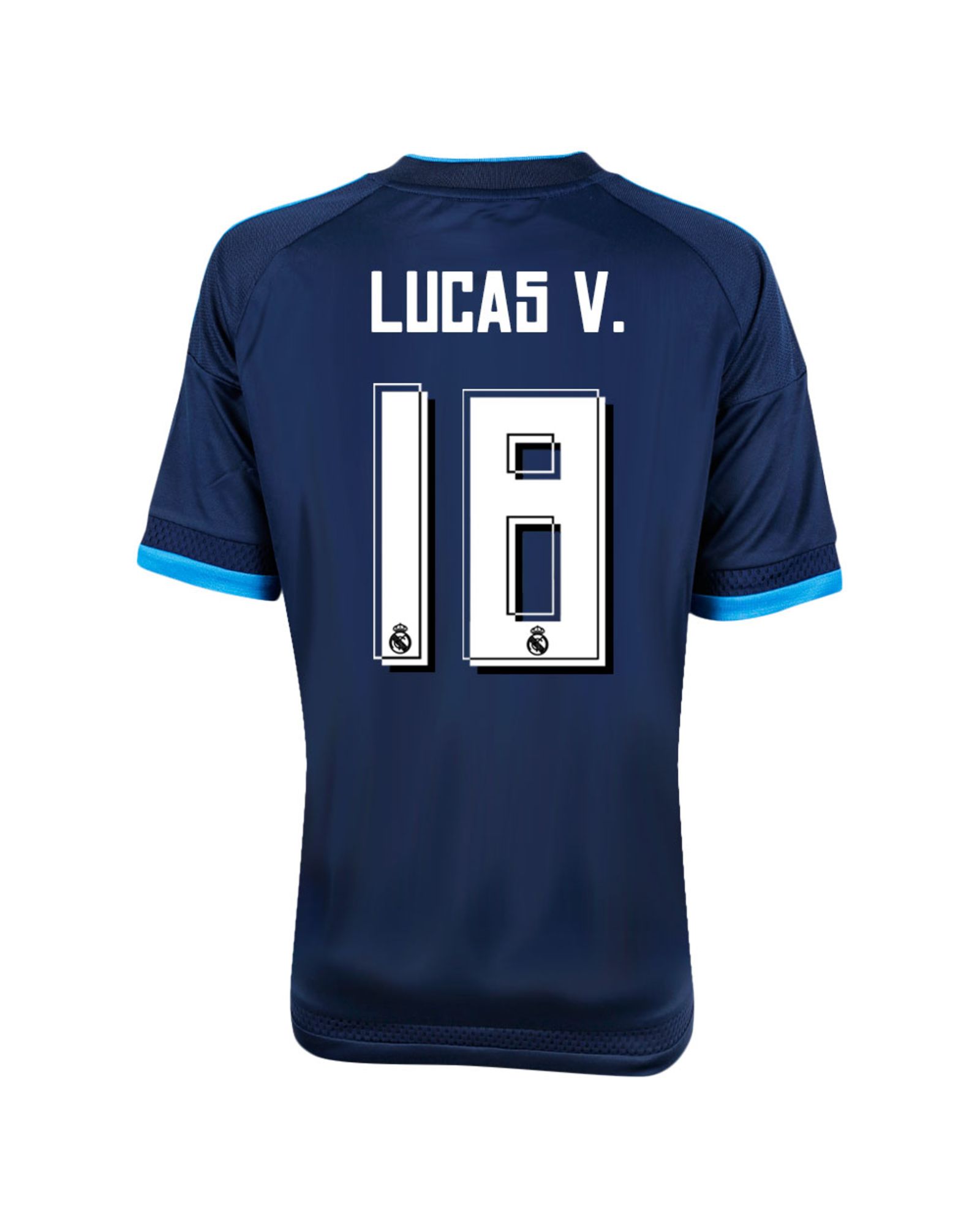 Camiseta 3ª Real Madrid 2015/2016 Lucas Vazquez UCL Junior Azul - Fútbol Factory