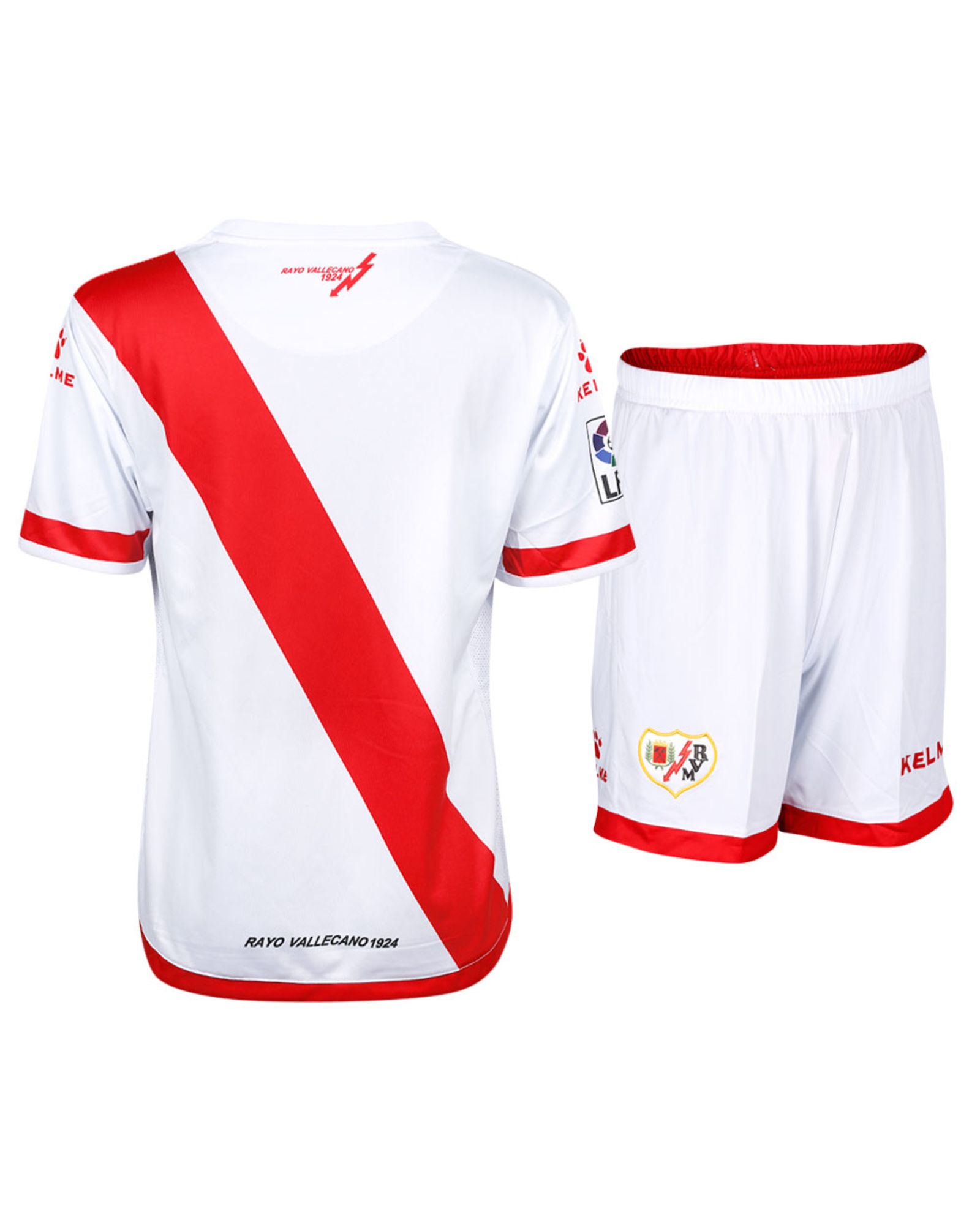 Conjunto 1ª Rayo Vallecano 2015/2016 Junior Blanco  - Fútbol Factory