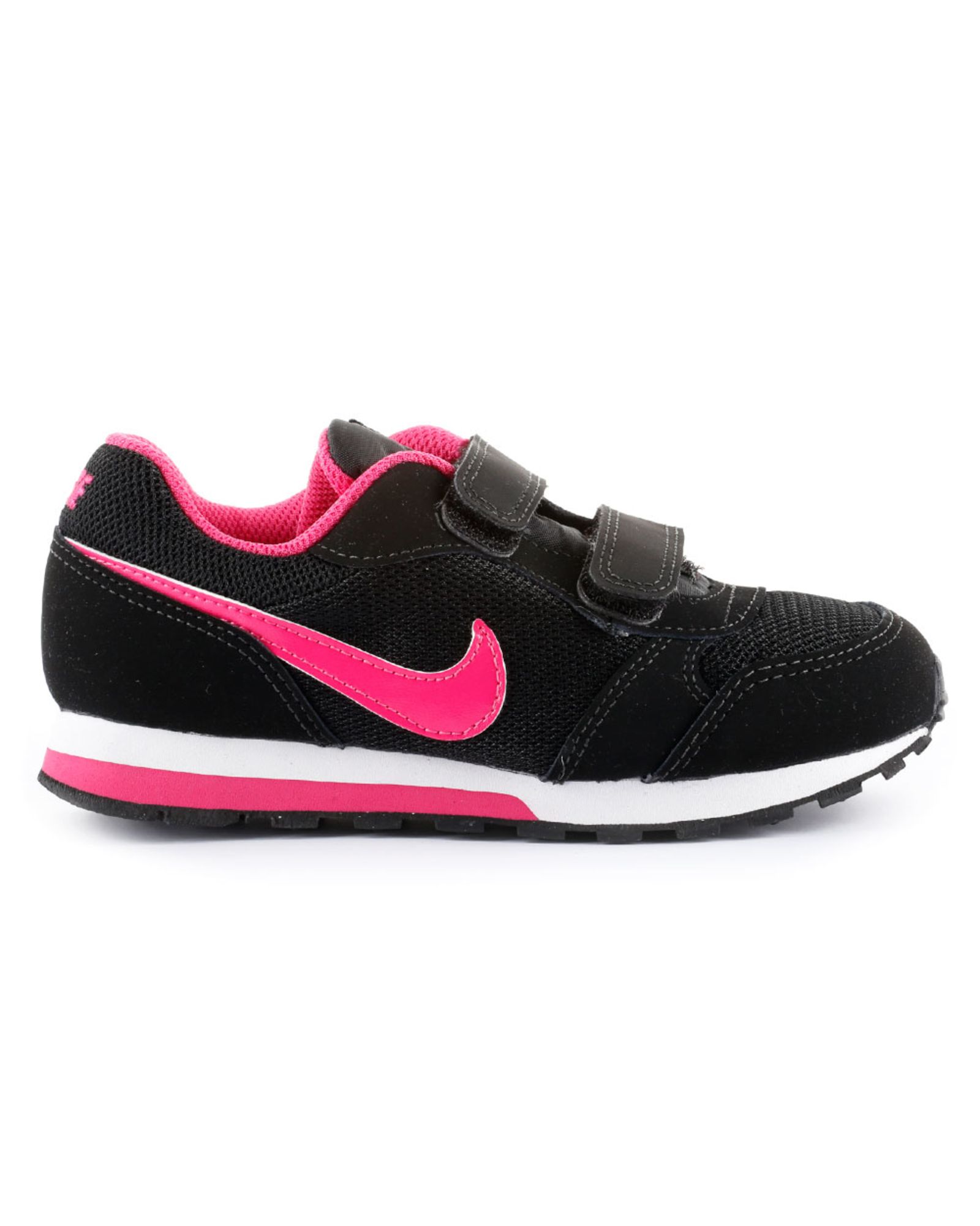 Zapatillas MD Runner 2 Velcro Junior Negro Rosa - Fútbol Factory