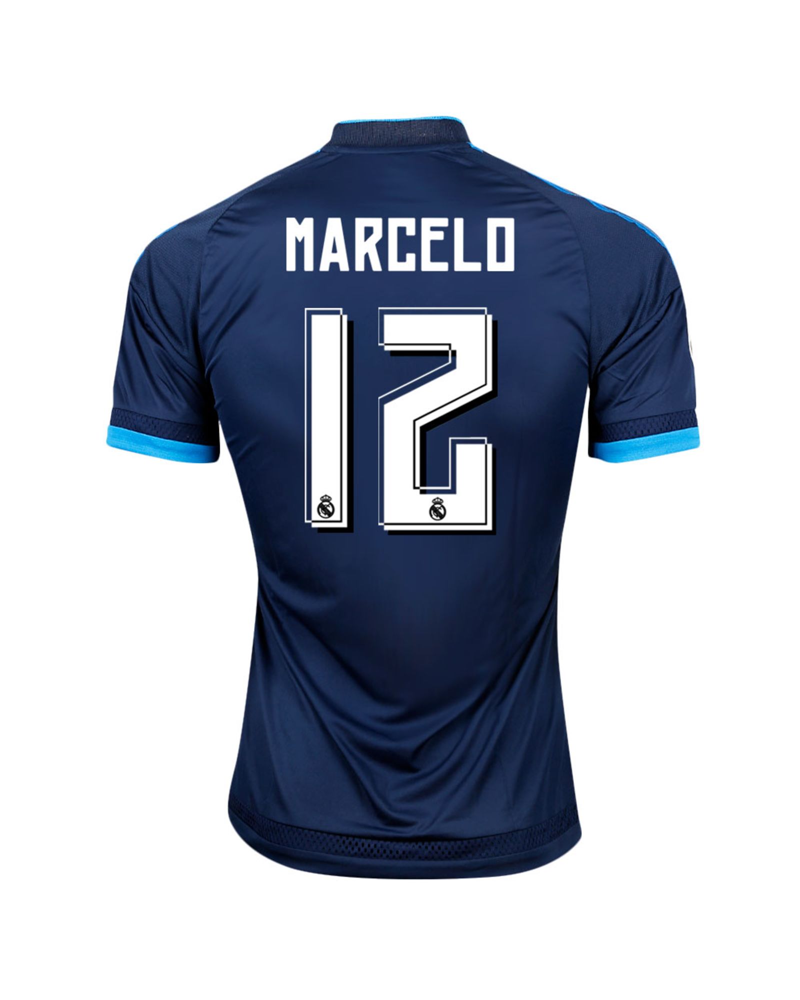 Camiseta 3ª Real Madrid 2015/2016 Marcelo UCL Adizero Azul - Fútbol Factory