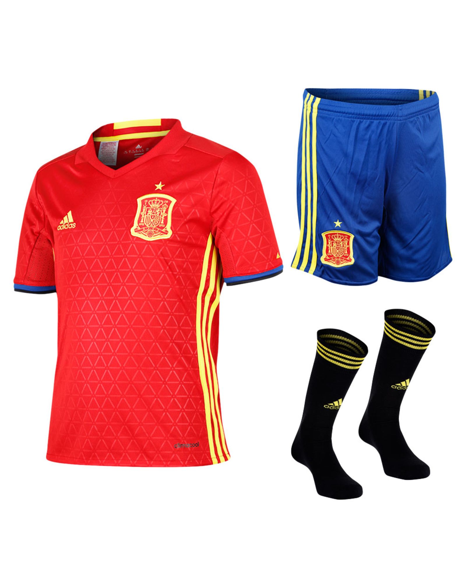 Conjunto 1ª España Eurocopa 2016 Junior Rojo - Fútbol Factory