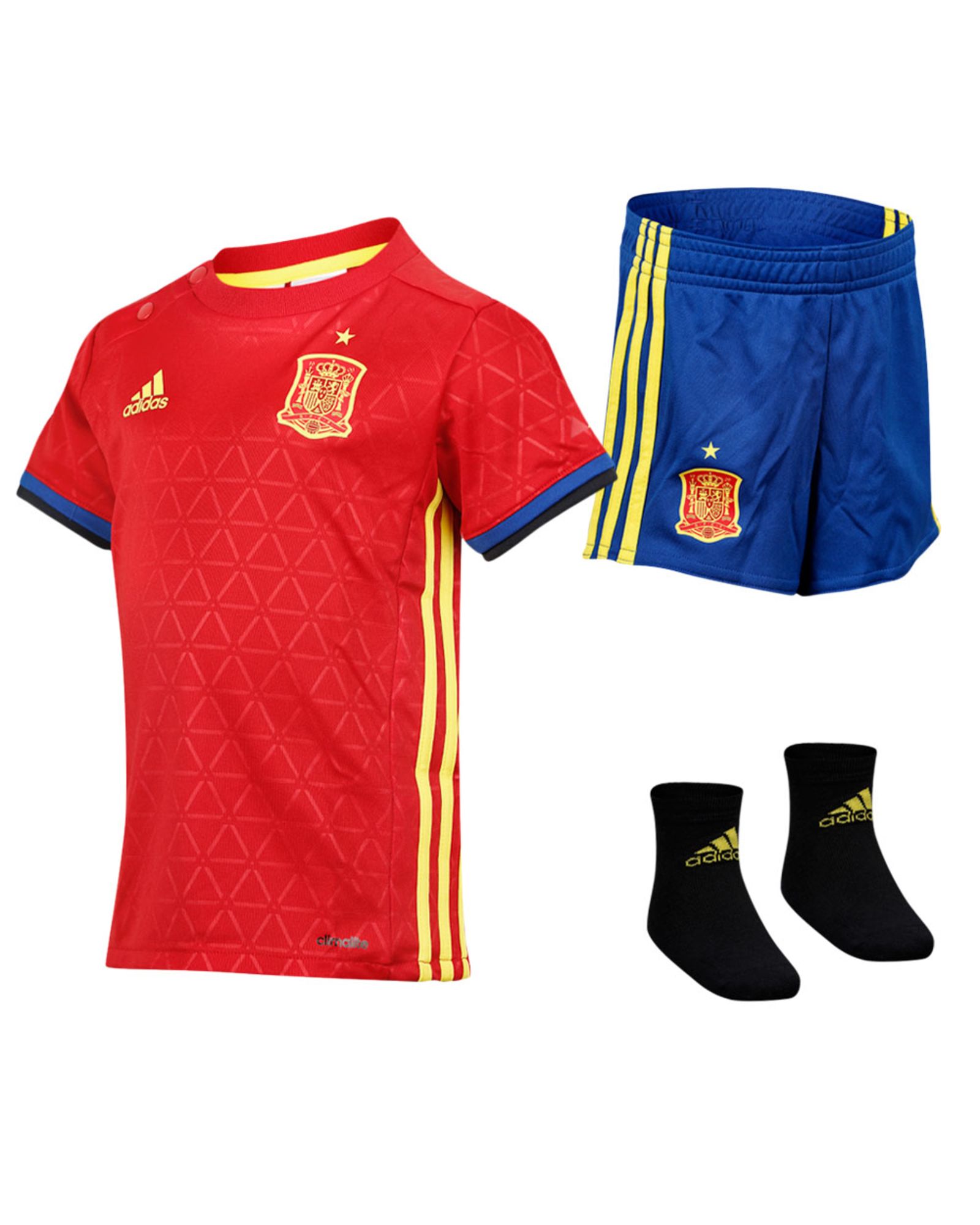 Conjunto 1ª España Eurocopa 2016 Bebé Rojo - Fútbol Factory