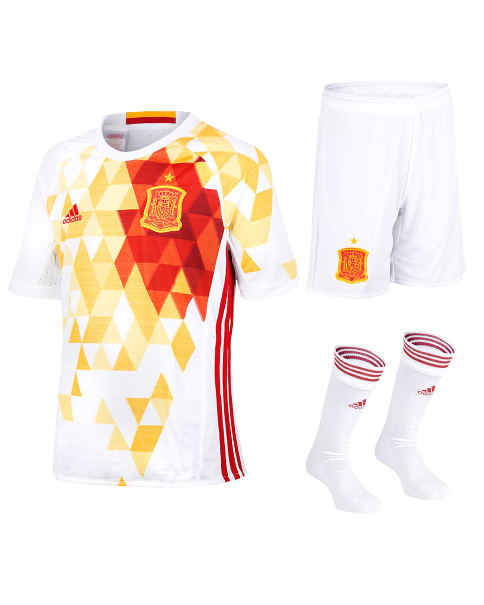 Conjunto 2ª España Eurocopa 2016 Junior Blanco - Fútbol Factory