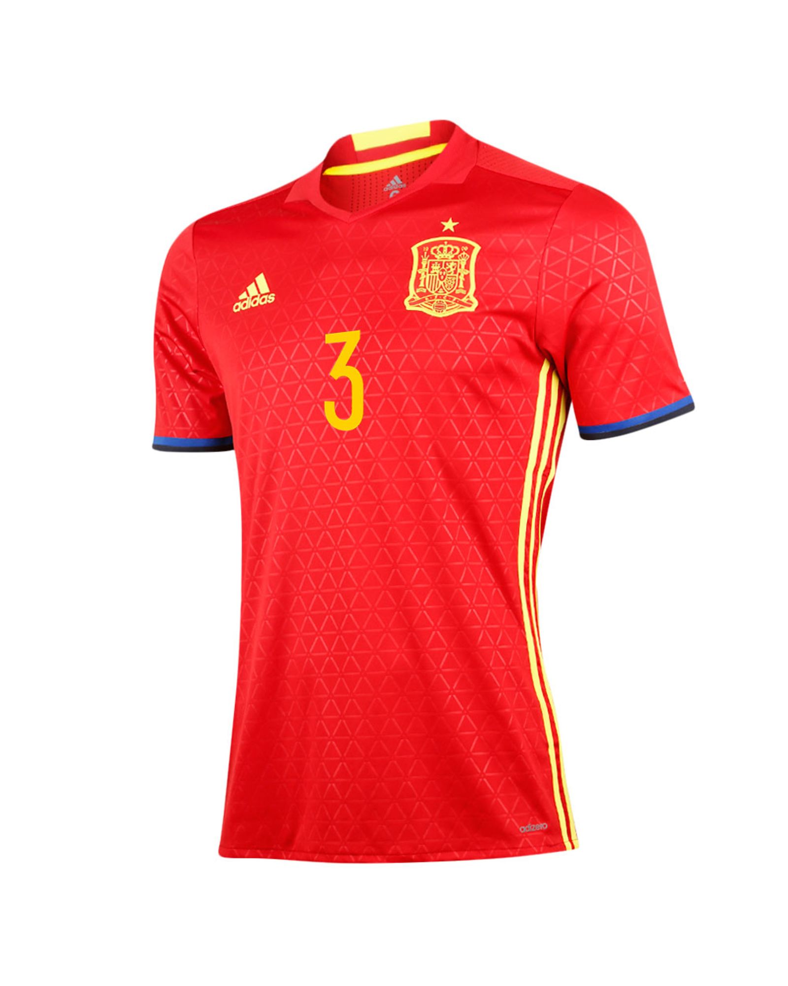 Camiseta 1ª España Eurocopa 2016 Authentique Piqué Rojo - Fútbol Factory