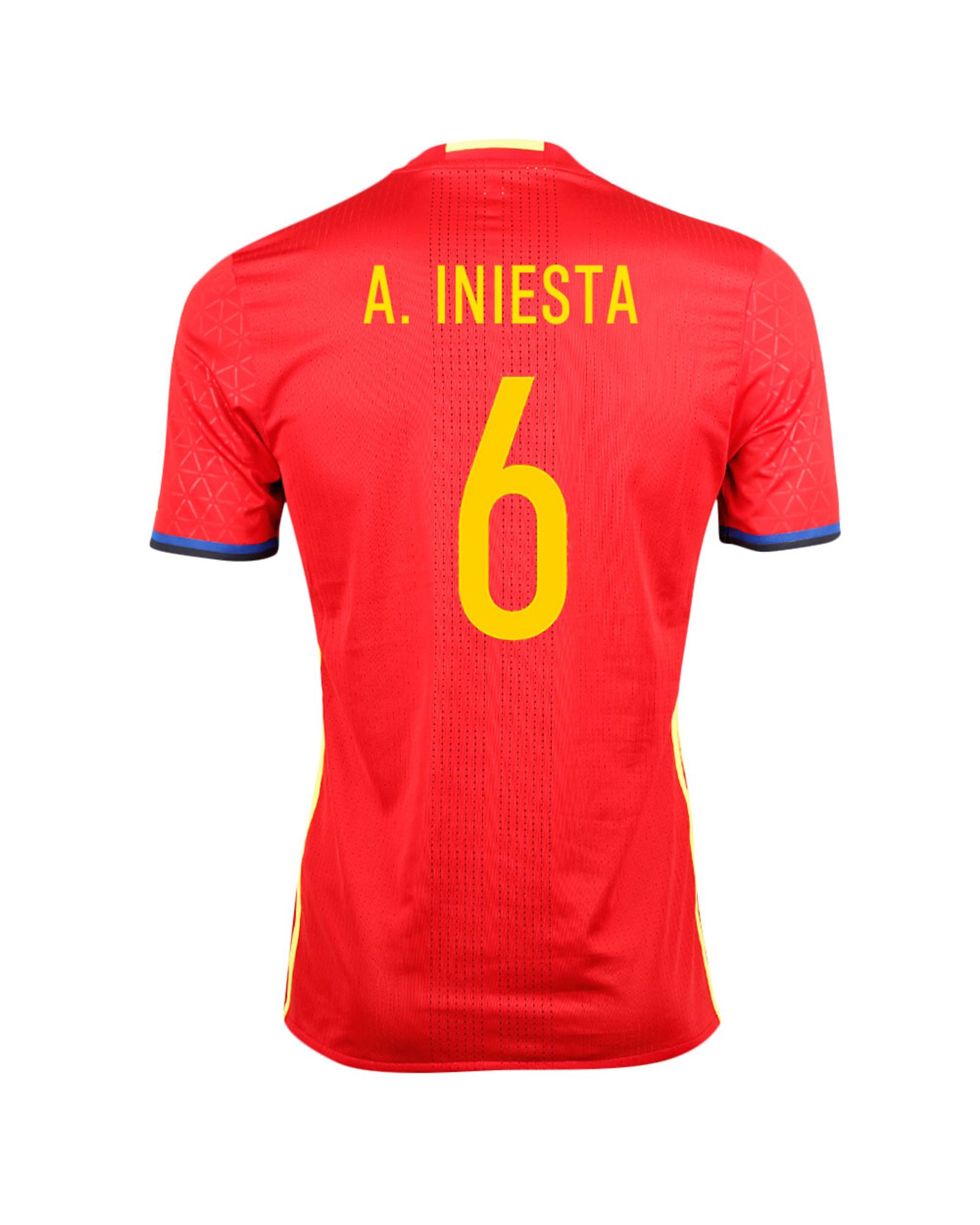 Camiseta 1ª España Eurocopa 2016 Authentique Iniesta Rojo - Fútbol Factory