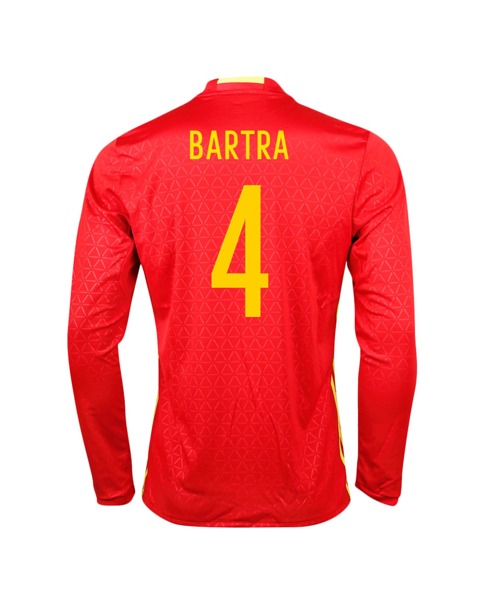 Camiseta 1ª España Eurocopa 2016 Bartra Manga Larga Rojo - Fútbol Factory