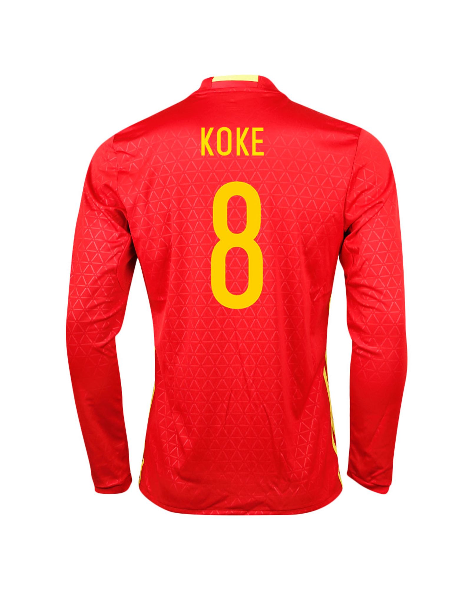 Camiseta 1ª España Eurocopa 2016 Koke Manga Larga Rojo - Fútbol Factory