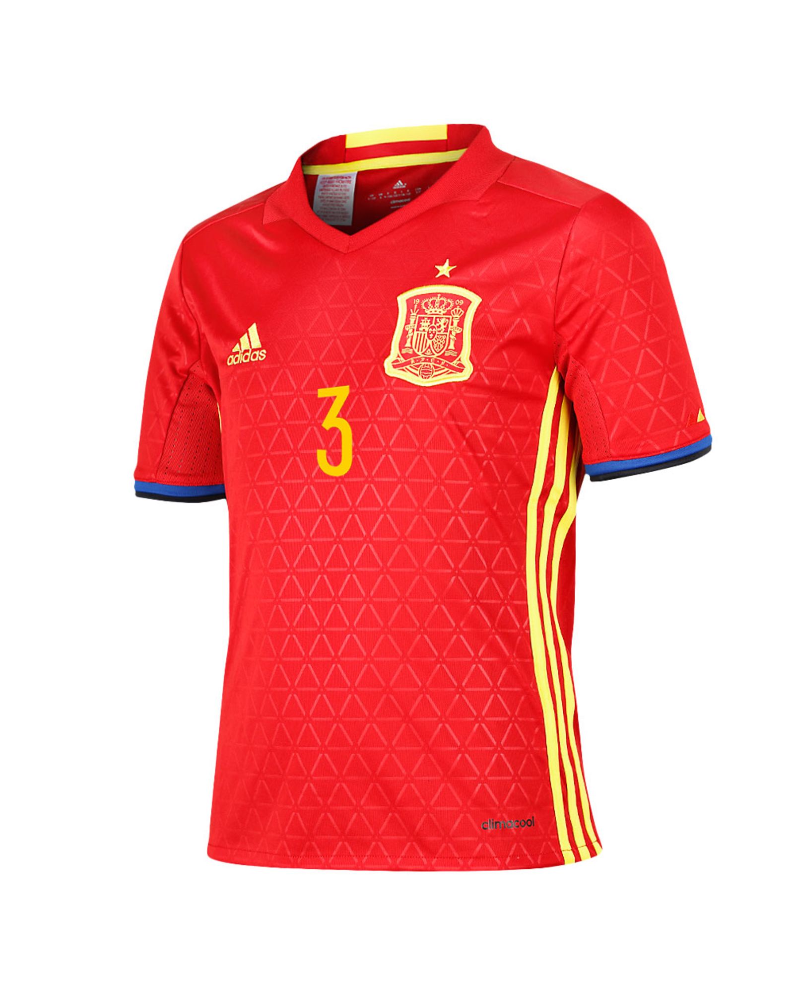 Camiseta 1ª España Eurocopa 2016 Piqué Junior Rojo - Fútbol Factory