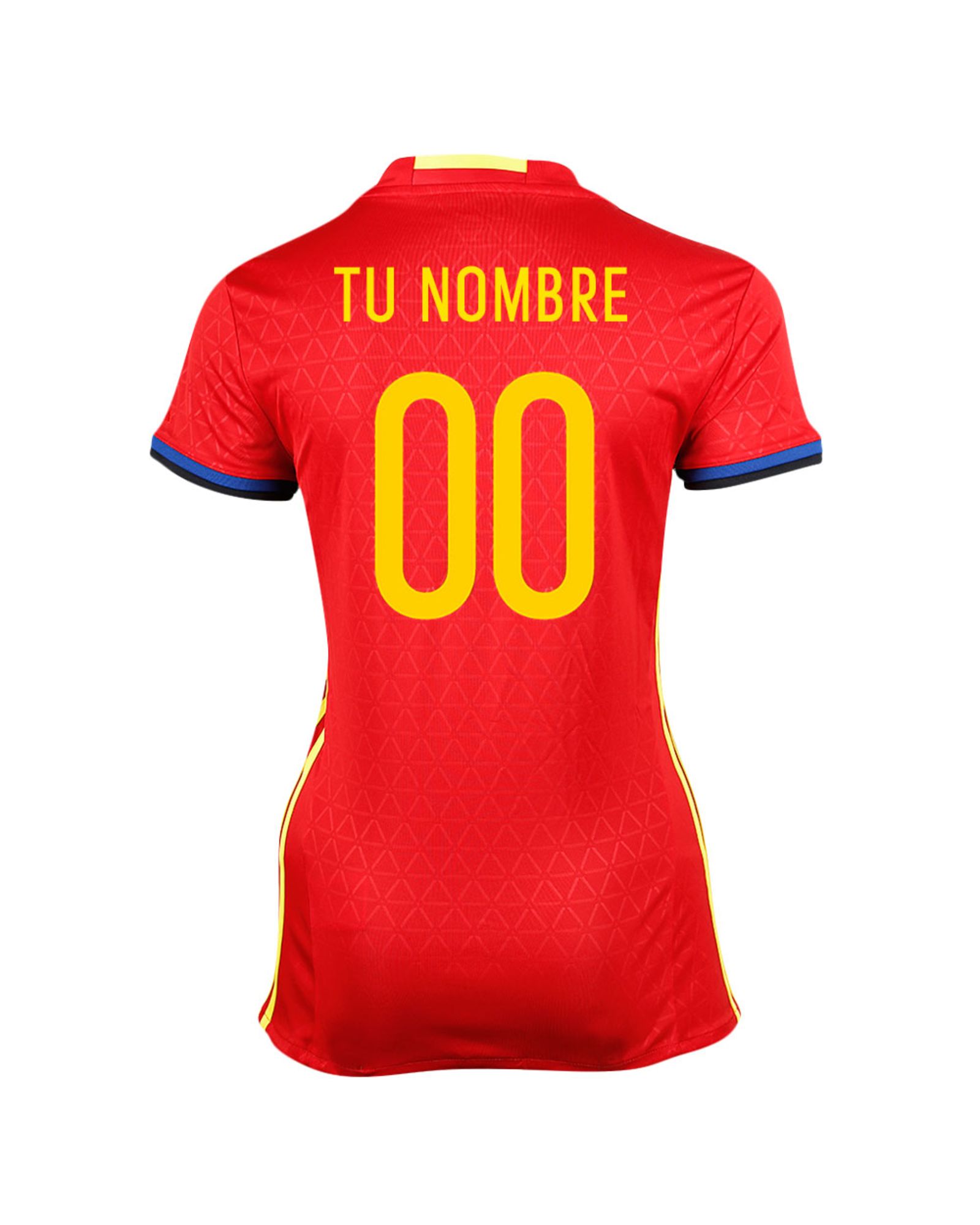 Camiseta 1ª España Eurocopa 2016 Personaliza Mujer Rojo - Fútbol Factory