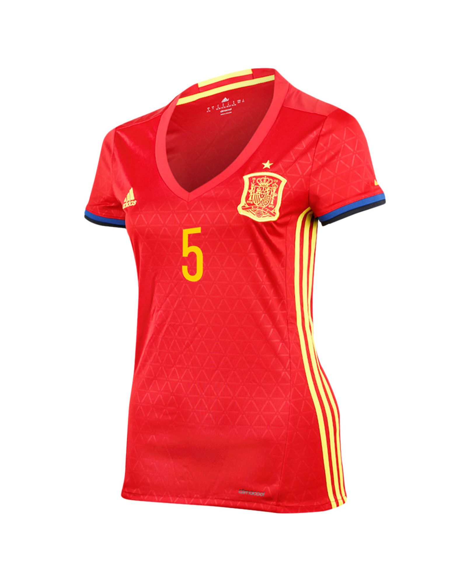 Camiseta 1ª España Eurocopa 2016 Sergio Mujer Rojo - Fútbol Factory